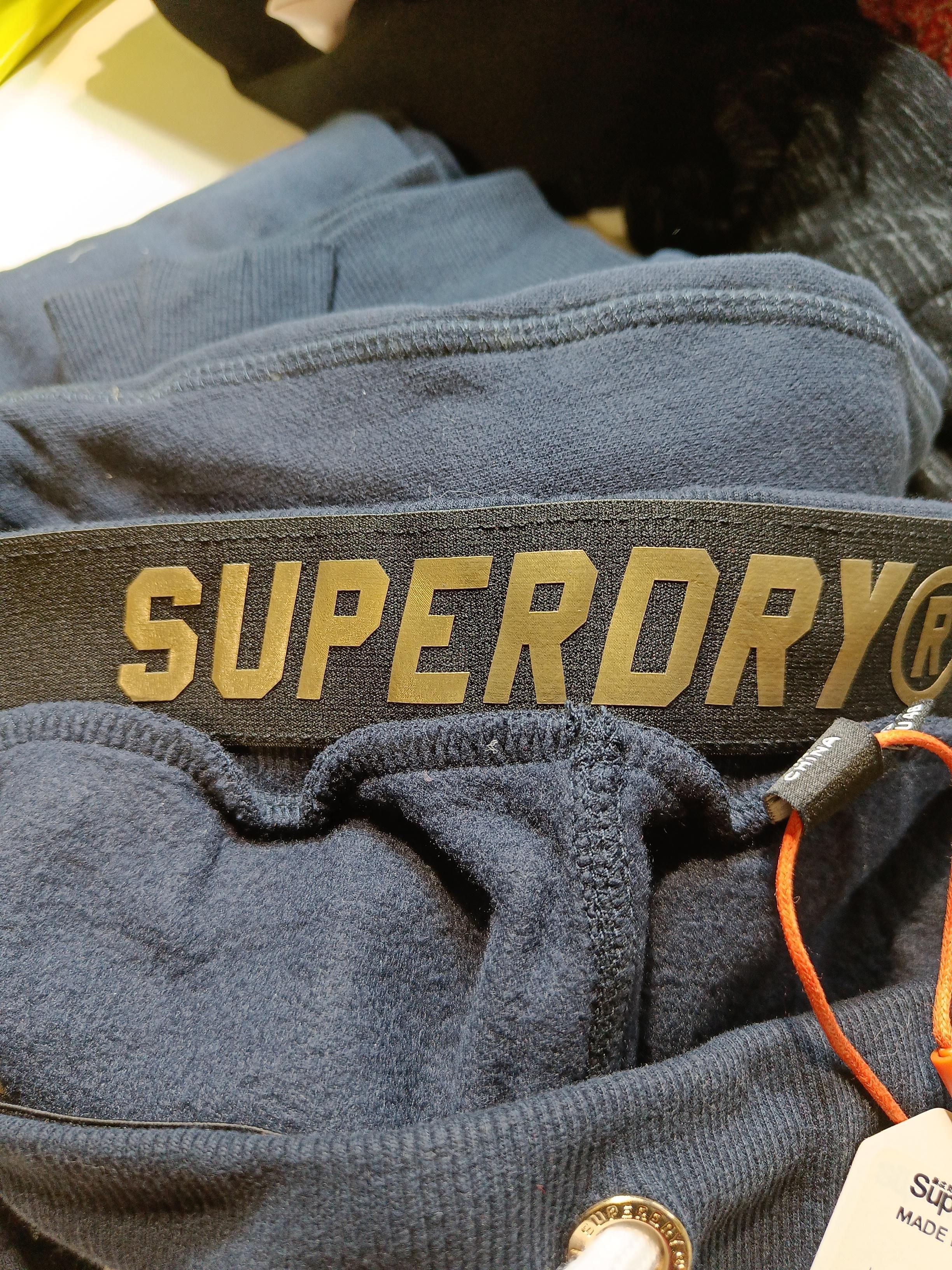 Superdry Women's Sports Bottoms UK 18 Blue Cotton with Polyester Sweatpants - Image 6