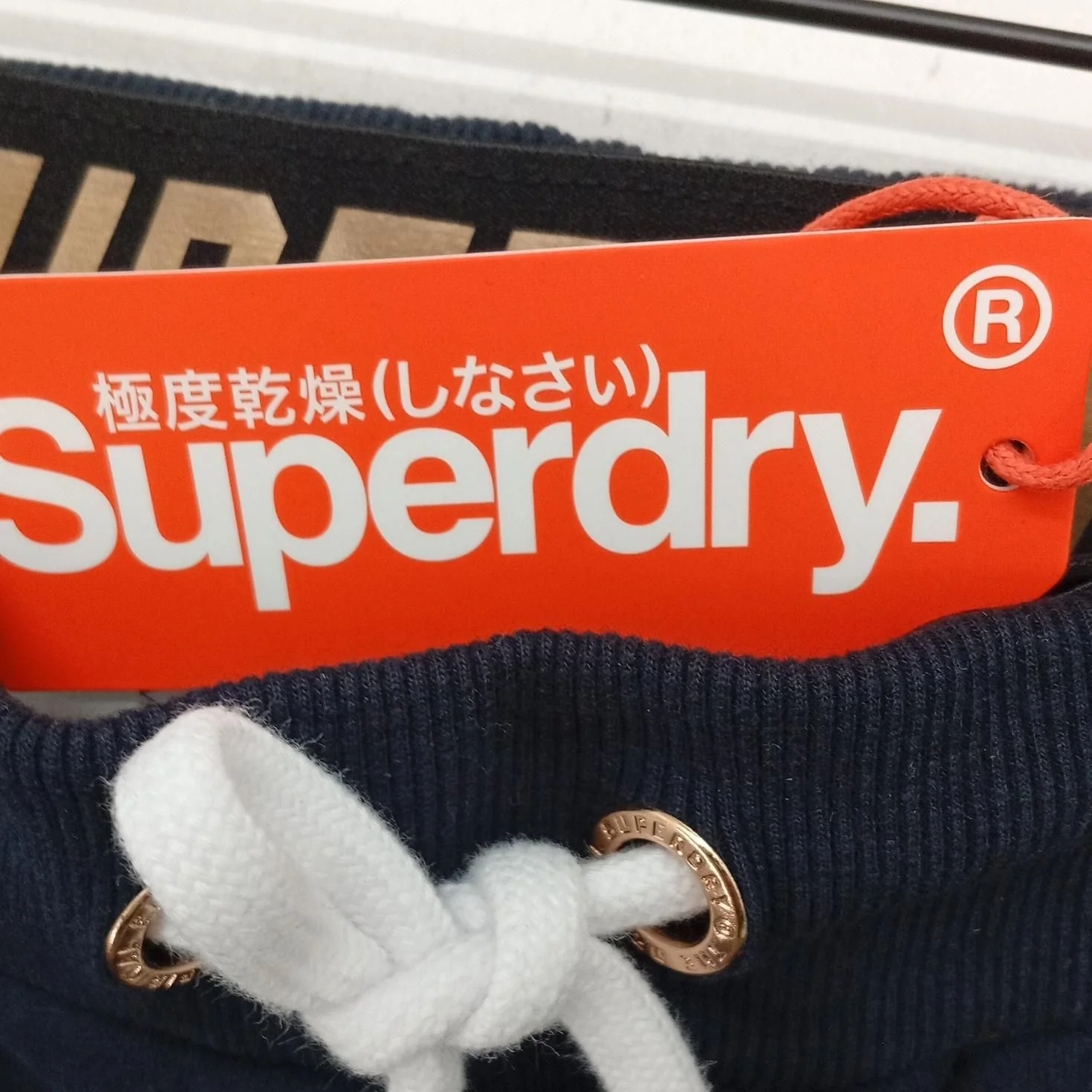 Superdry Women's Sports Bottoms UK 18 Blue Cotton with Polyester Sweatpants - Image 9