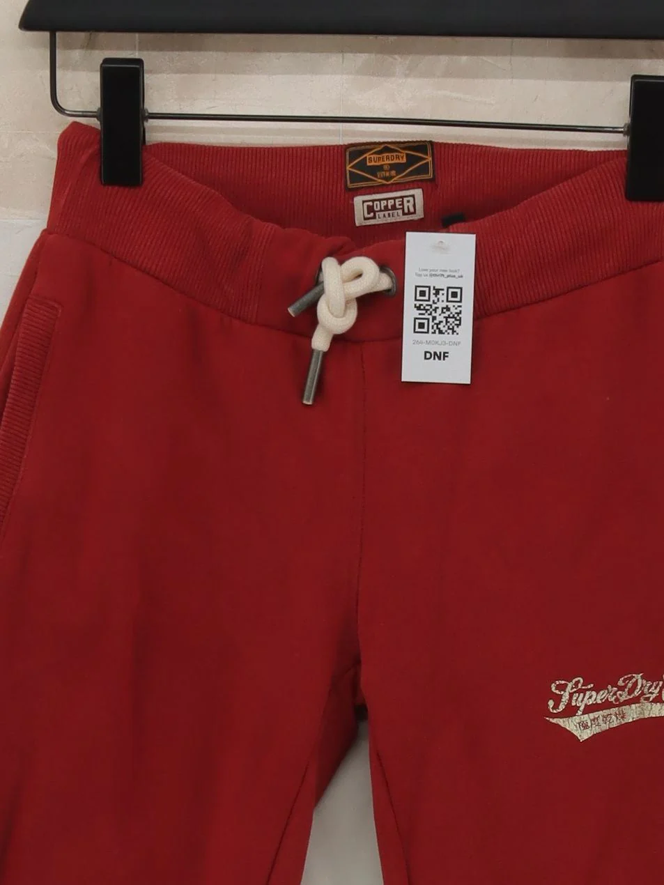 Superdry Women's Sports Bottoms UK 8 Red 100% Other Sweatpants - Image 3