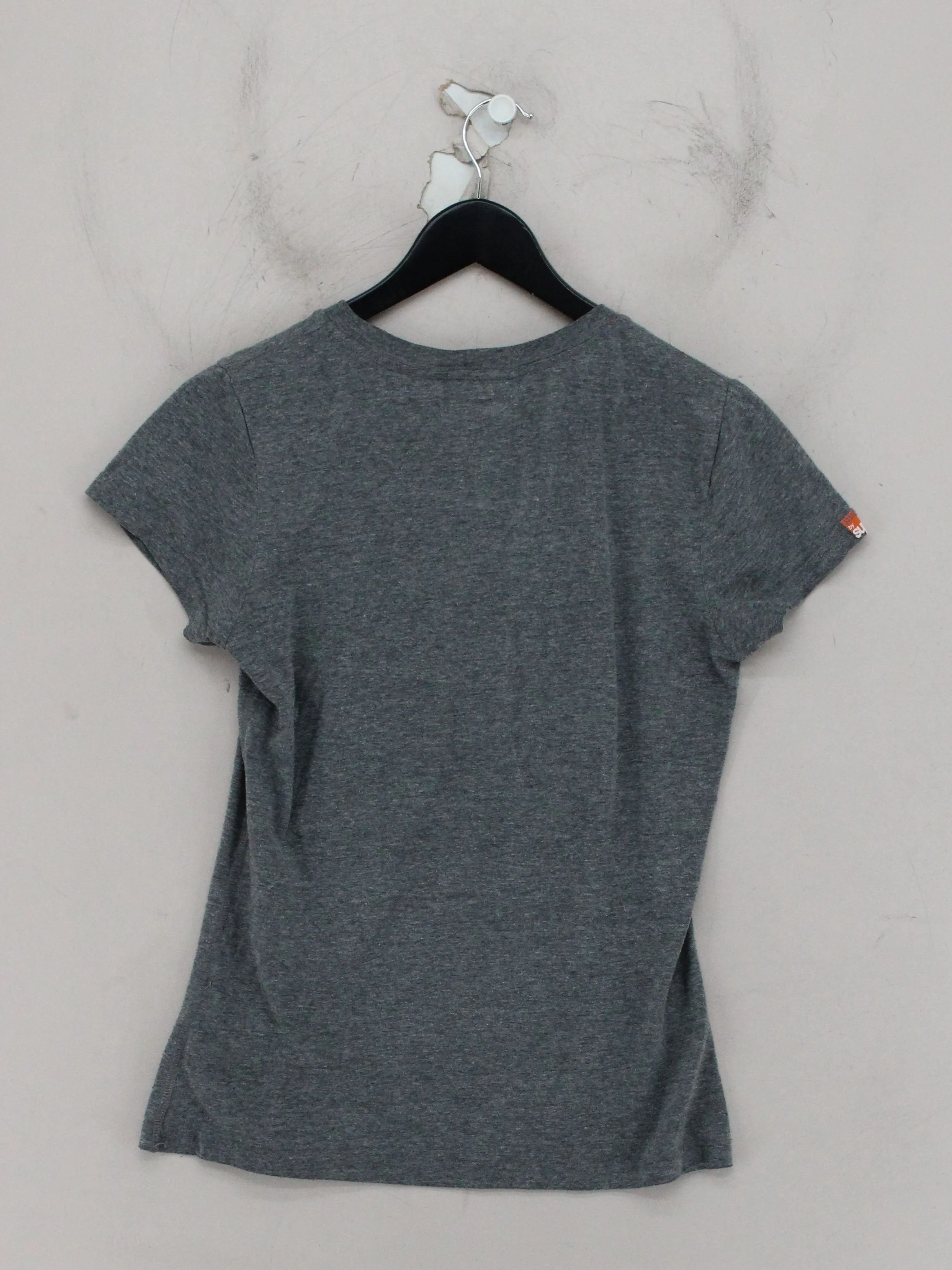 Superdry Women's T-Shirt L Grey Cotton with Polyester Basic - Image 2