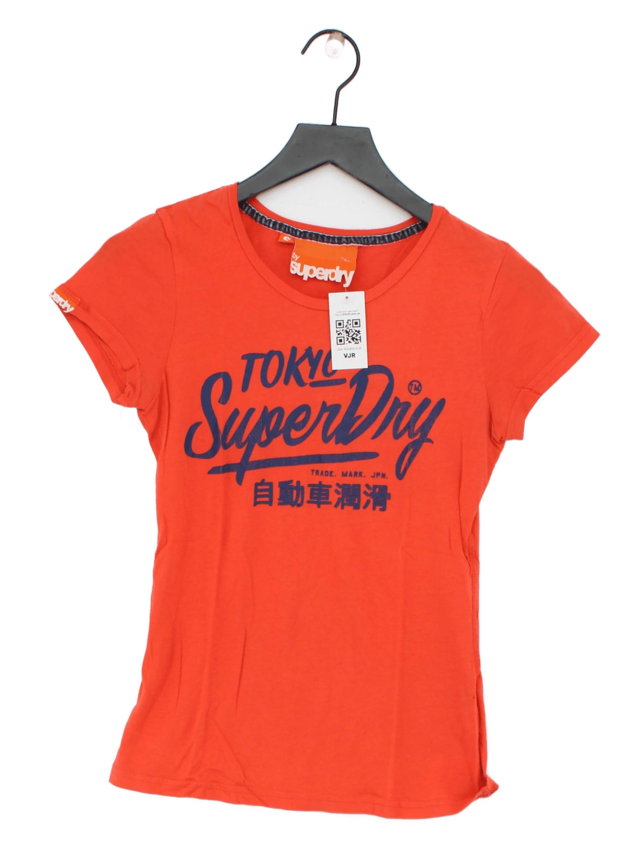 Superdry Women's T-Shirt S Orange 100% Cotton Basic