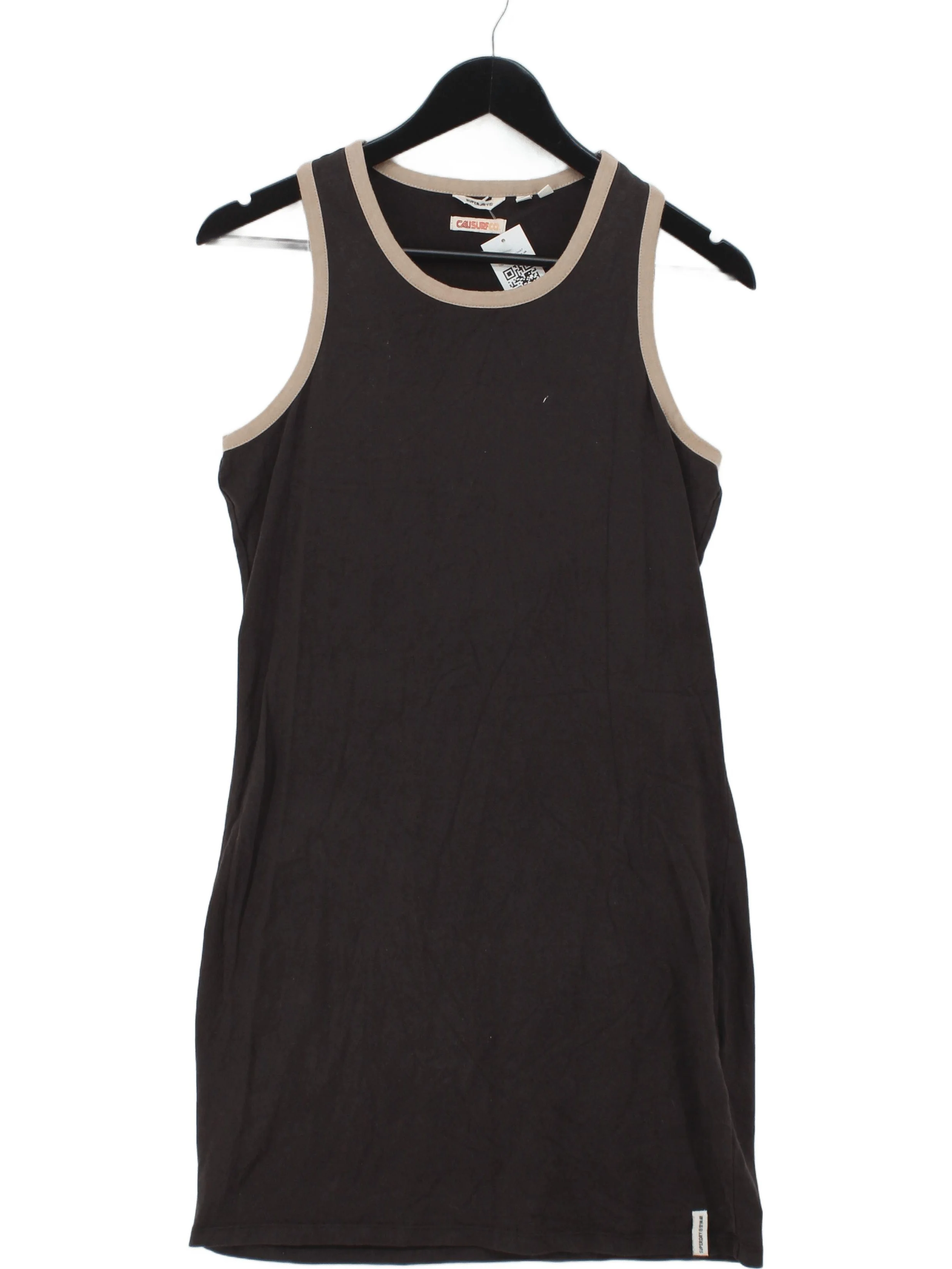 Superdry Women's T-Shirt UK 12 Brown Cotton with Elastane Basic