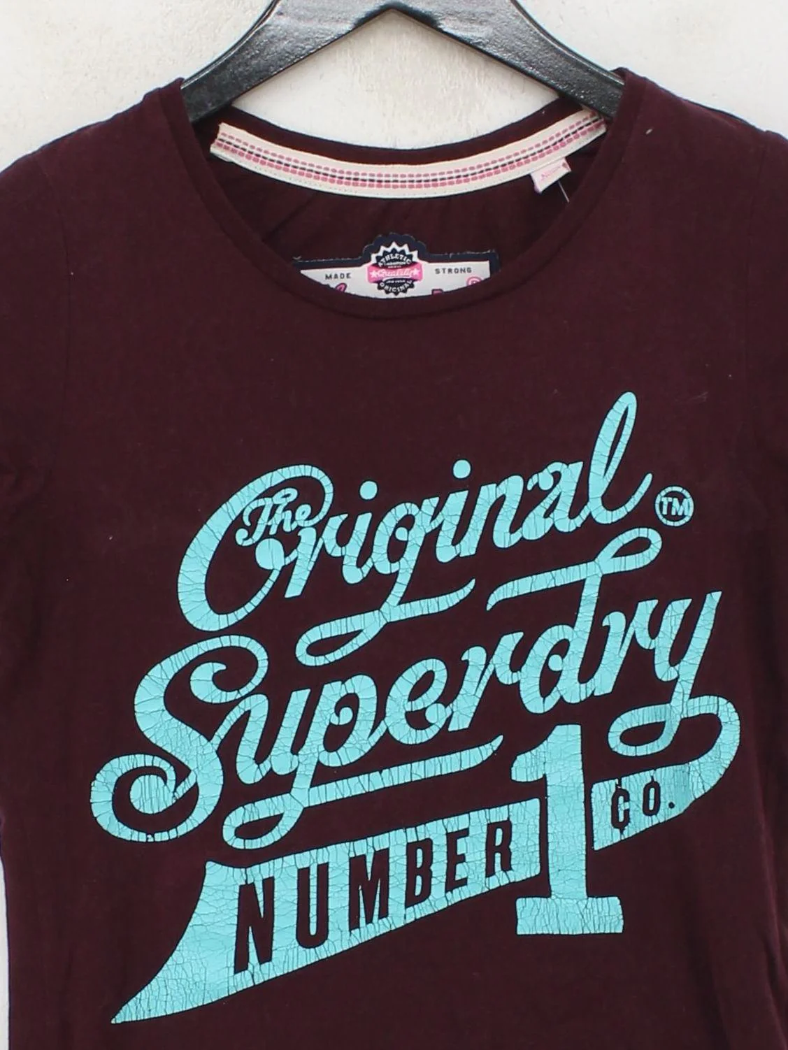 Superdry Women's T-Shirt XS Red Graphic 100% Other Short Sleeve Round Neck Basic - Image 3