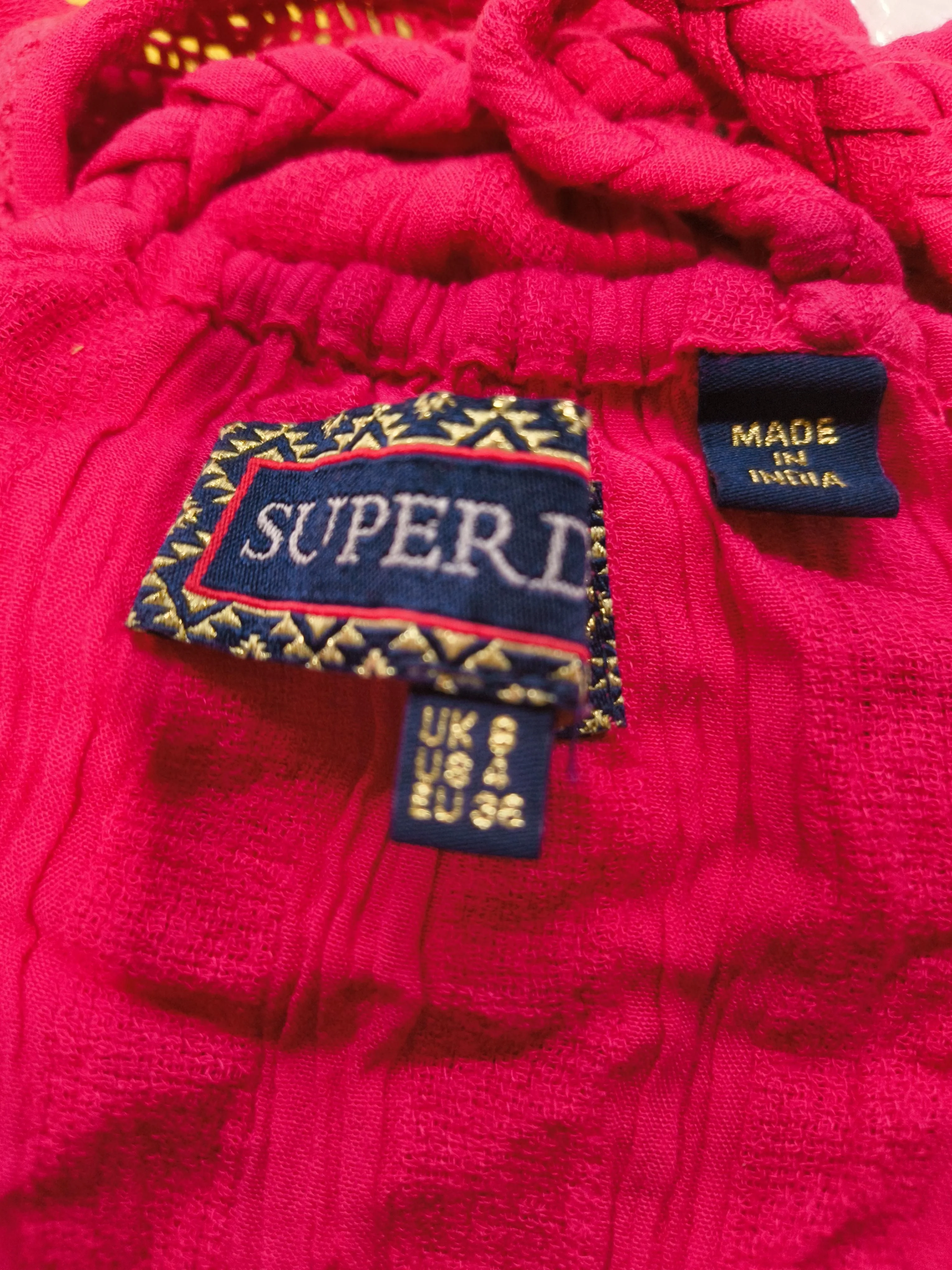 Superdry Women's Top UK 8 Red 100% Viscose Sleeveless Round Neck Basic - Image 5