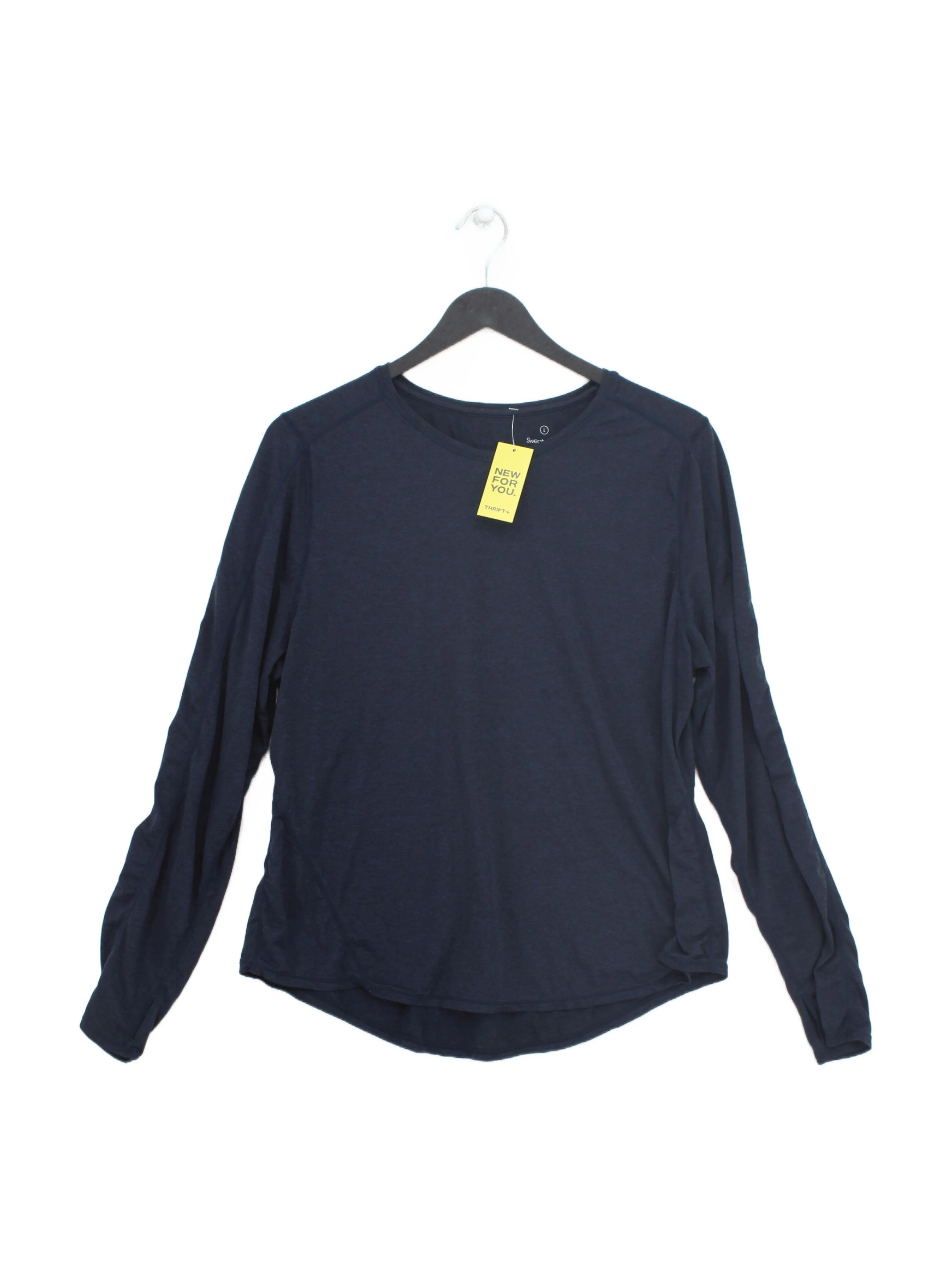 Sweaty Betty Men's T-Shirt L Blue 100% Other Round Neck Basic