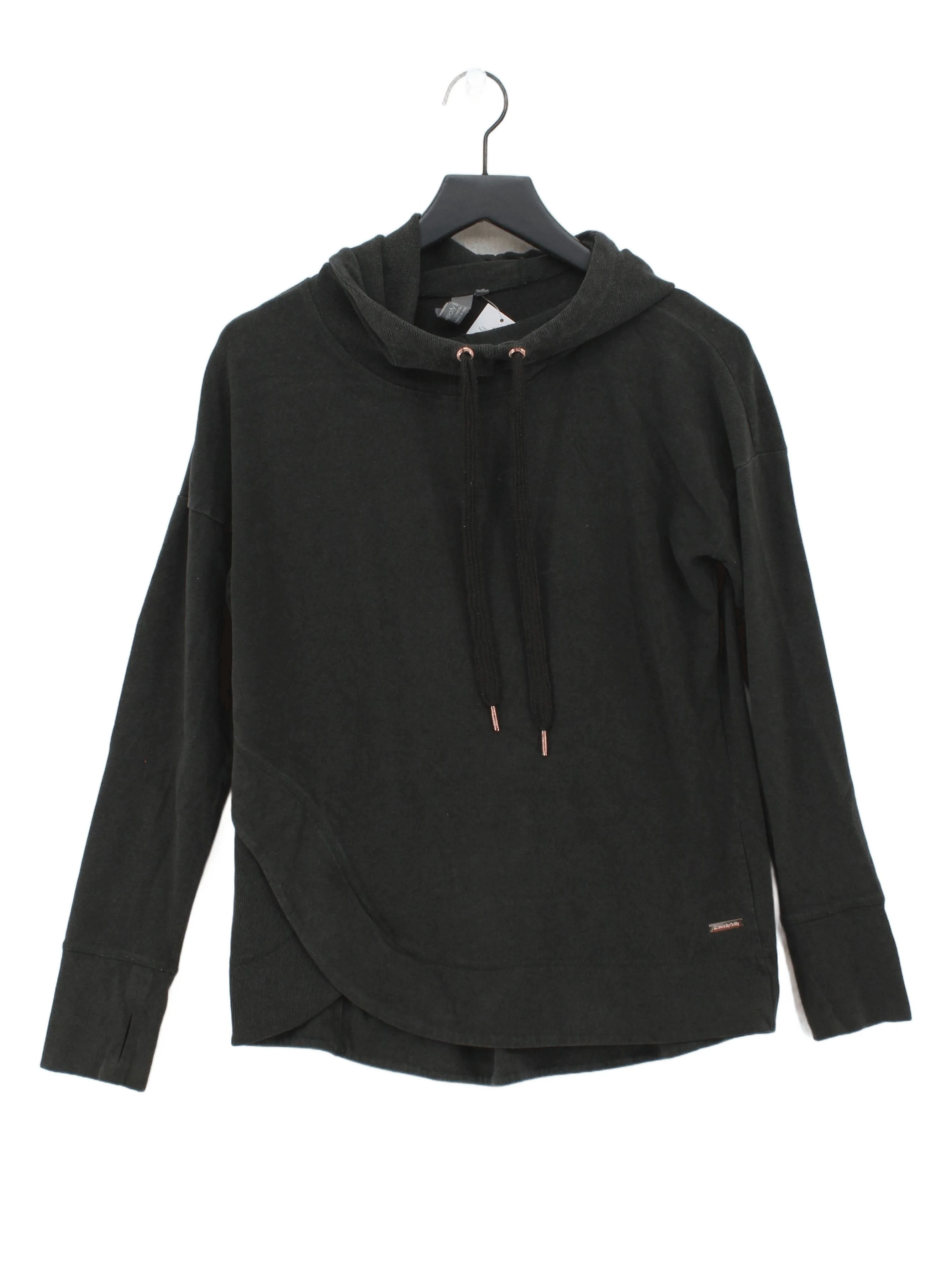 Sweaty Betty Women's Hoodie M Green Acrylic with Cotton, Elastane Pullover