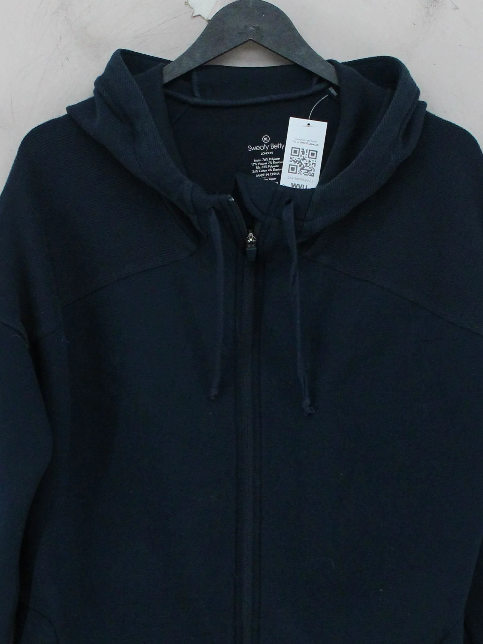 Sweaty Betty Women's Hoodie XL Blue Polyester with Viscose, Elastane Pullover - Image 3