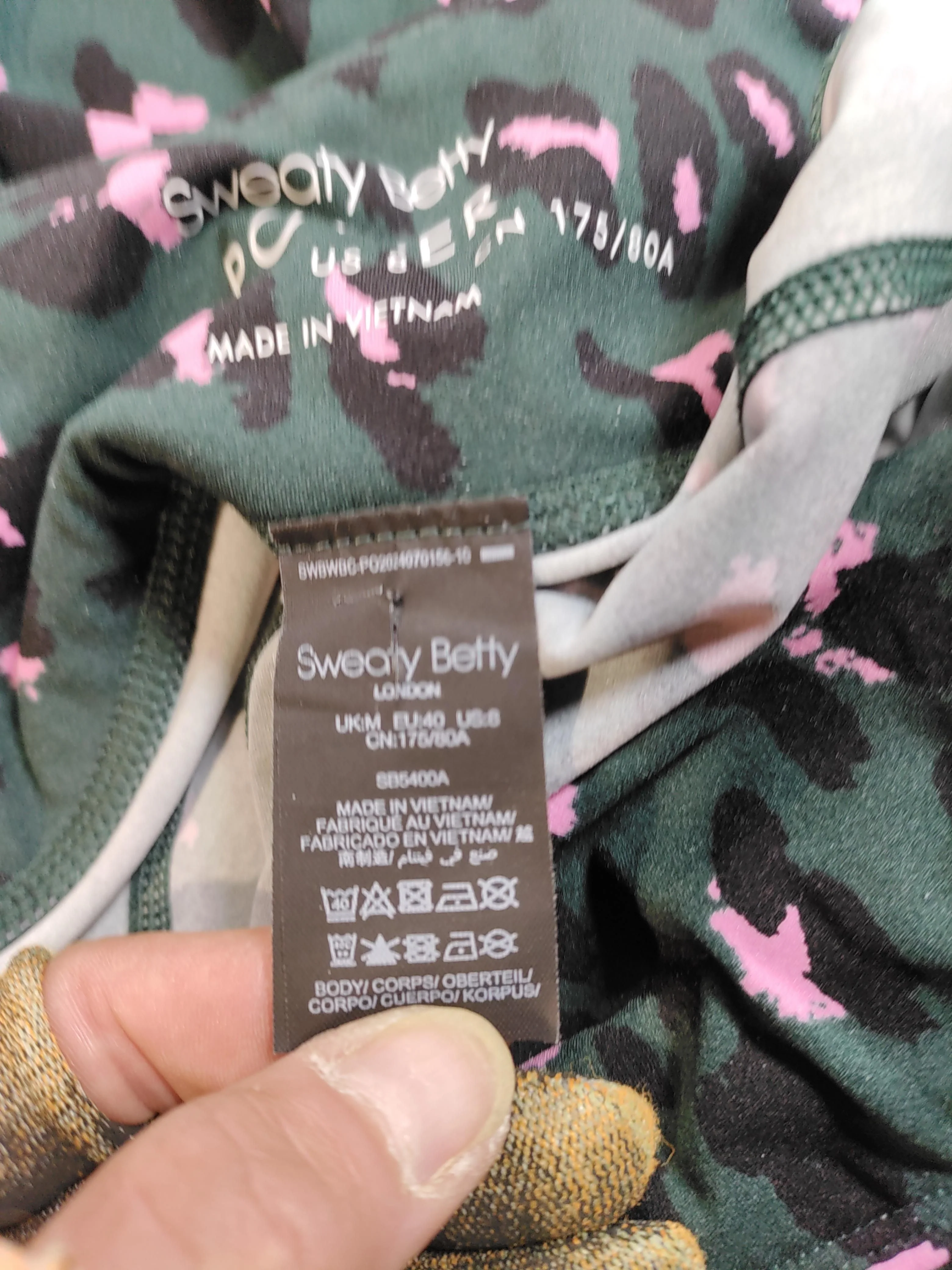 Sweaty Betty Women's Leggings M Green Animal Print 100% Other Full length - Image 6