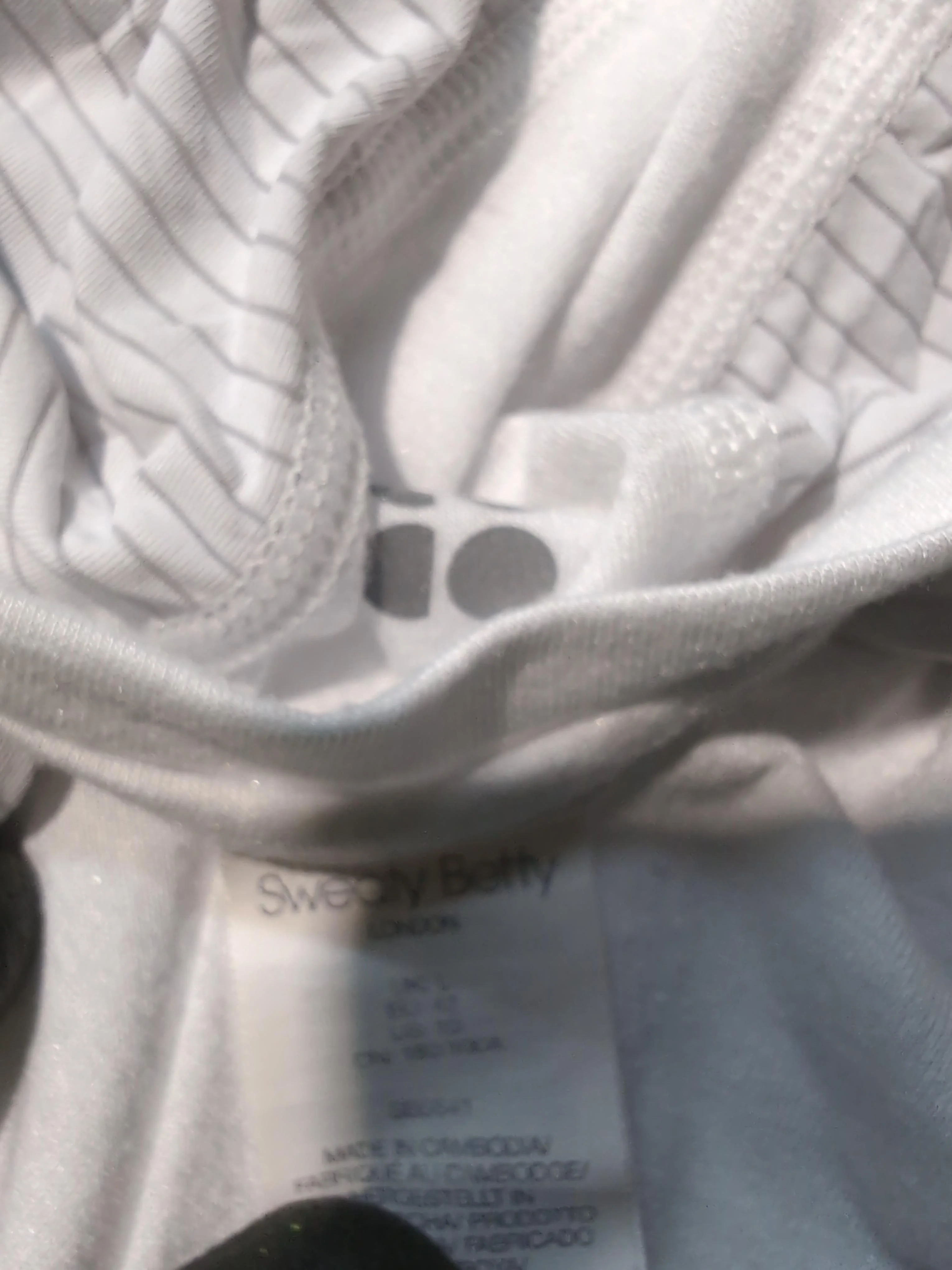 Sweaty Betty Women's T-Shirt UK 14 White Nylon with Elastane Sleeveless Basic - Image 6