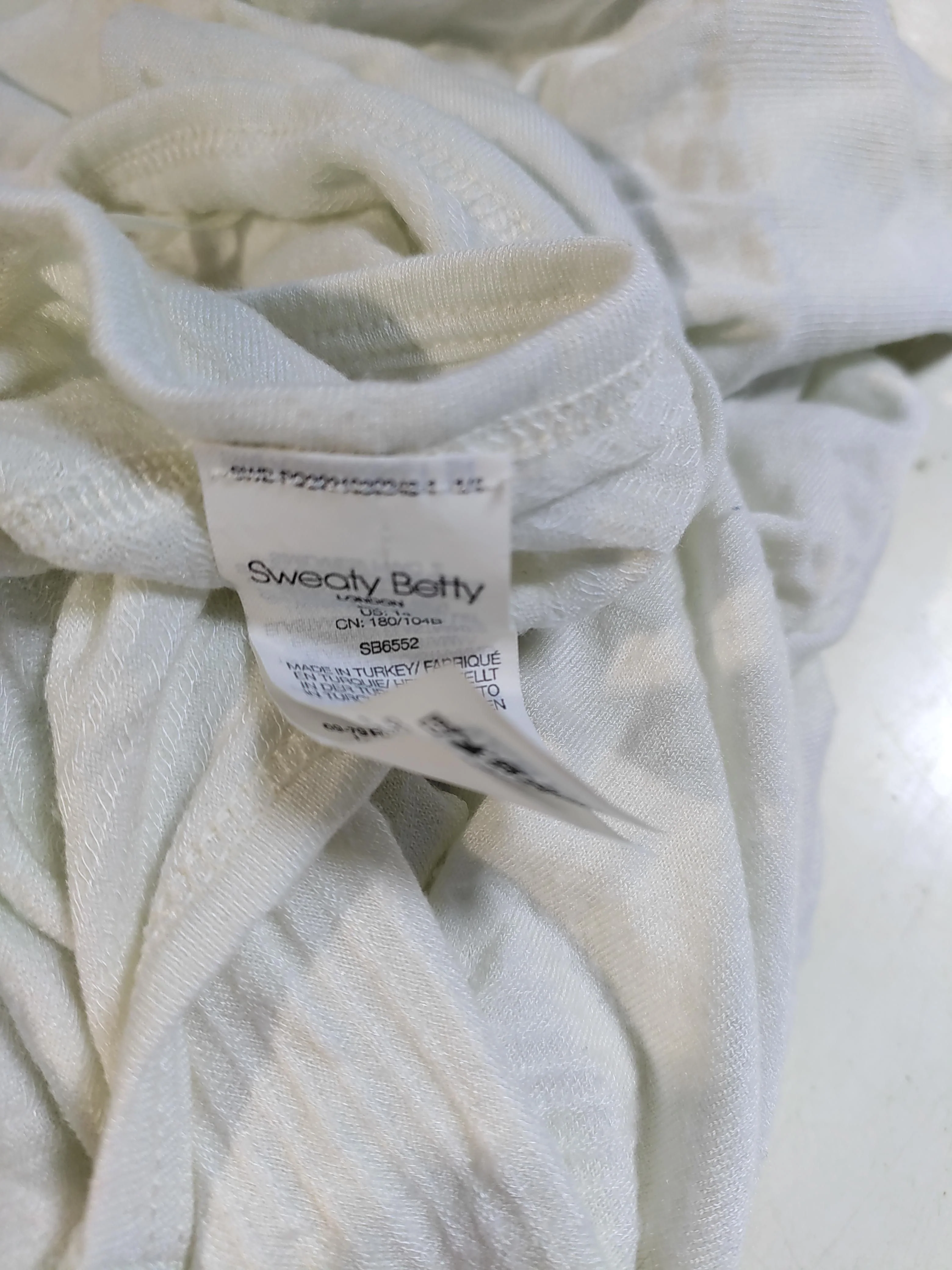 Sweaty Betty Women's Top M White Viscose with Polyamide, Elastane Jersey - Image 5