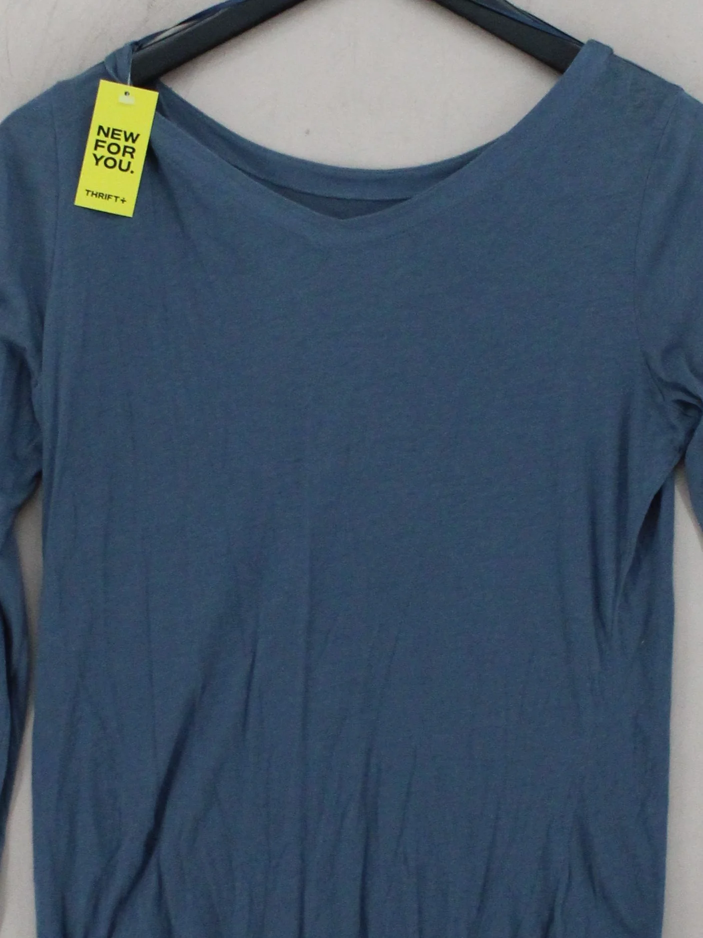 Sweaty Betty Women's Top XS Blue 100% Cotton Long Sleeve Round Neck Basic - Image 3