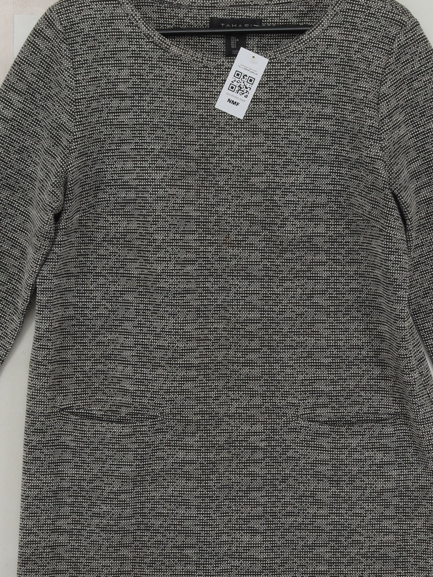 Tahari T-Shirt Mini Dress L in Grey - Image 3