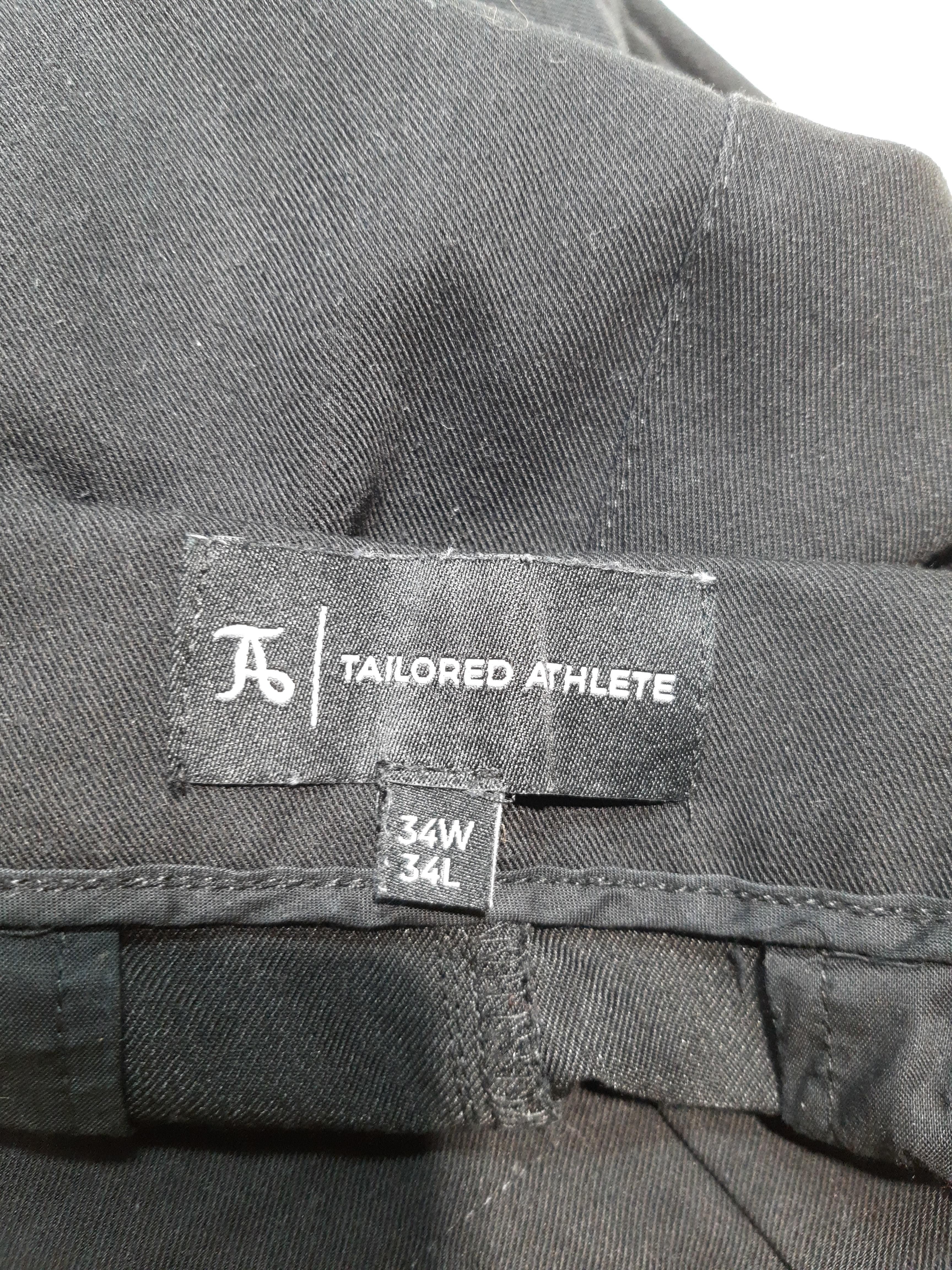 Tailored Athlete Men's Trousers W 34 in Black Polyester - Image 8