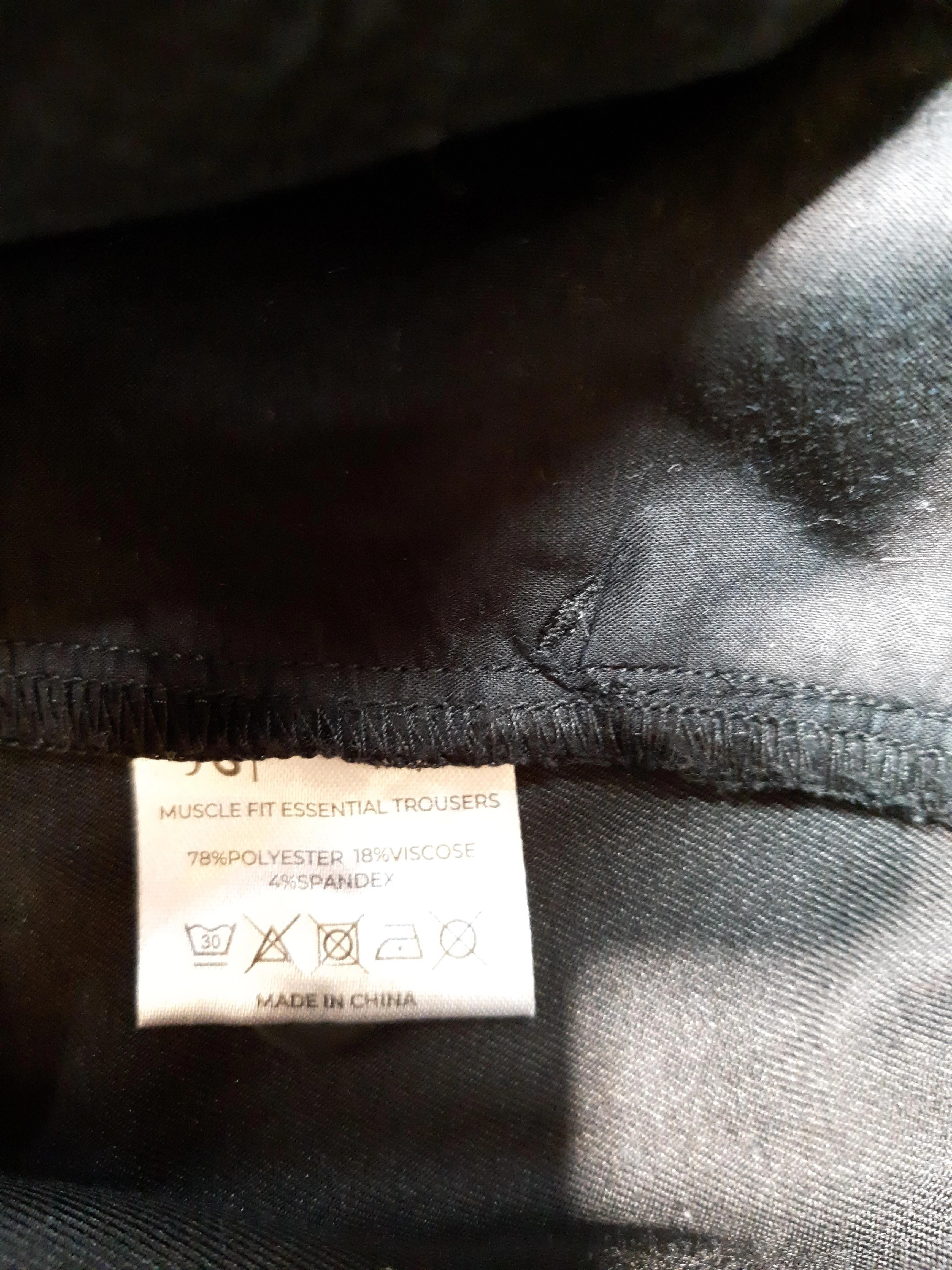 Tailored Athlete Men's Trousers W 34 in Black Polyester - Image 9