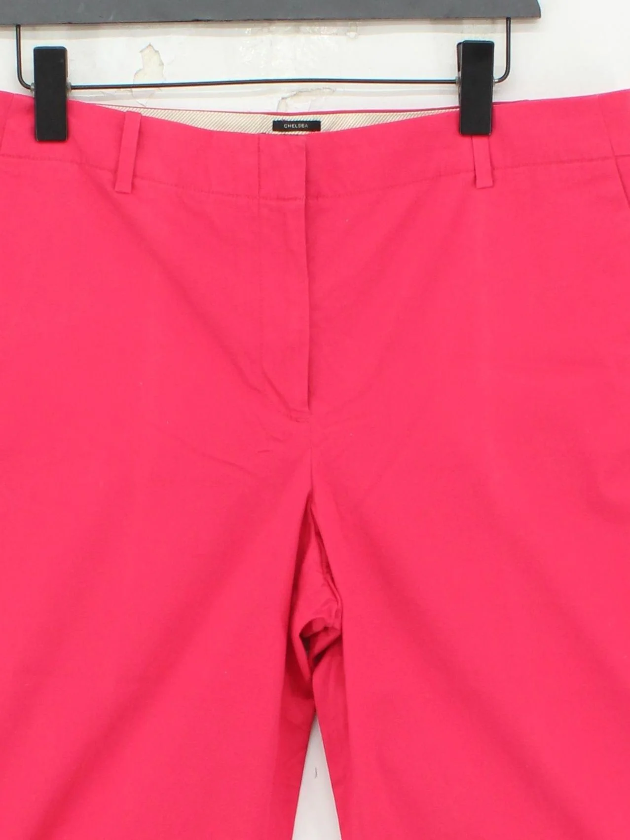 Talbots Women's Trousers UK 16 Pink Cotton with Spandex Straight Cropped - Image 3