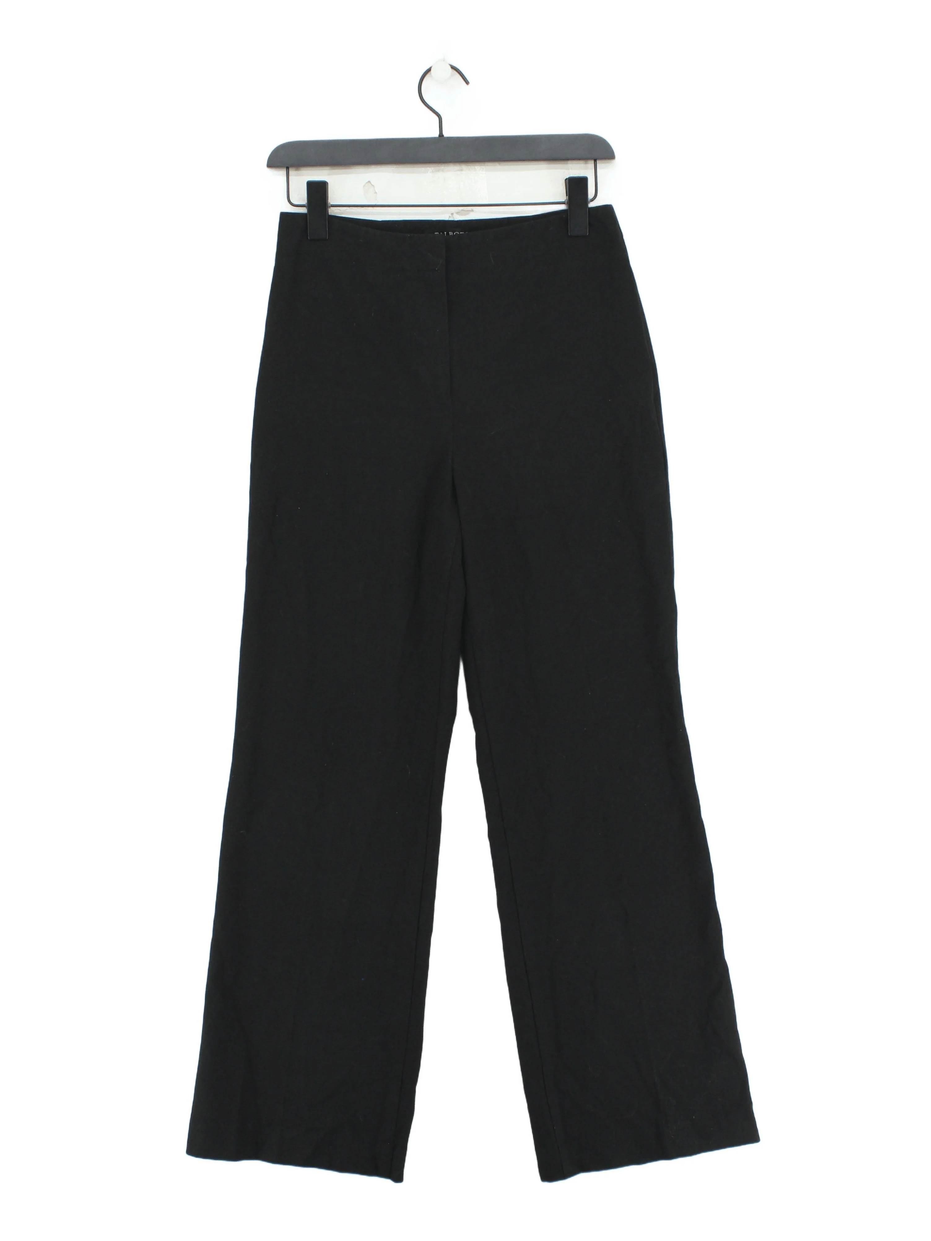 Talbots Women's Trousers UK 8 Black 100% Other Wide-Leg Chino
