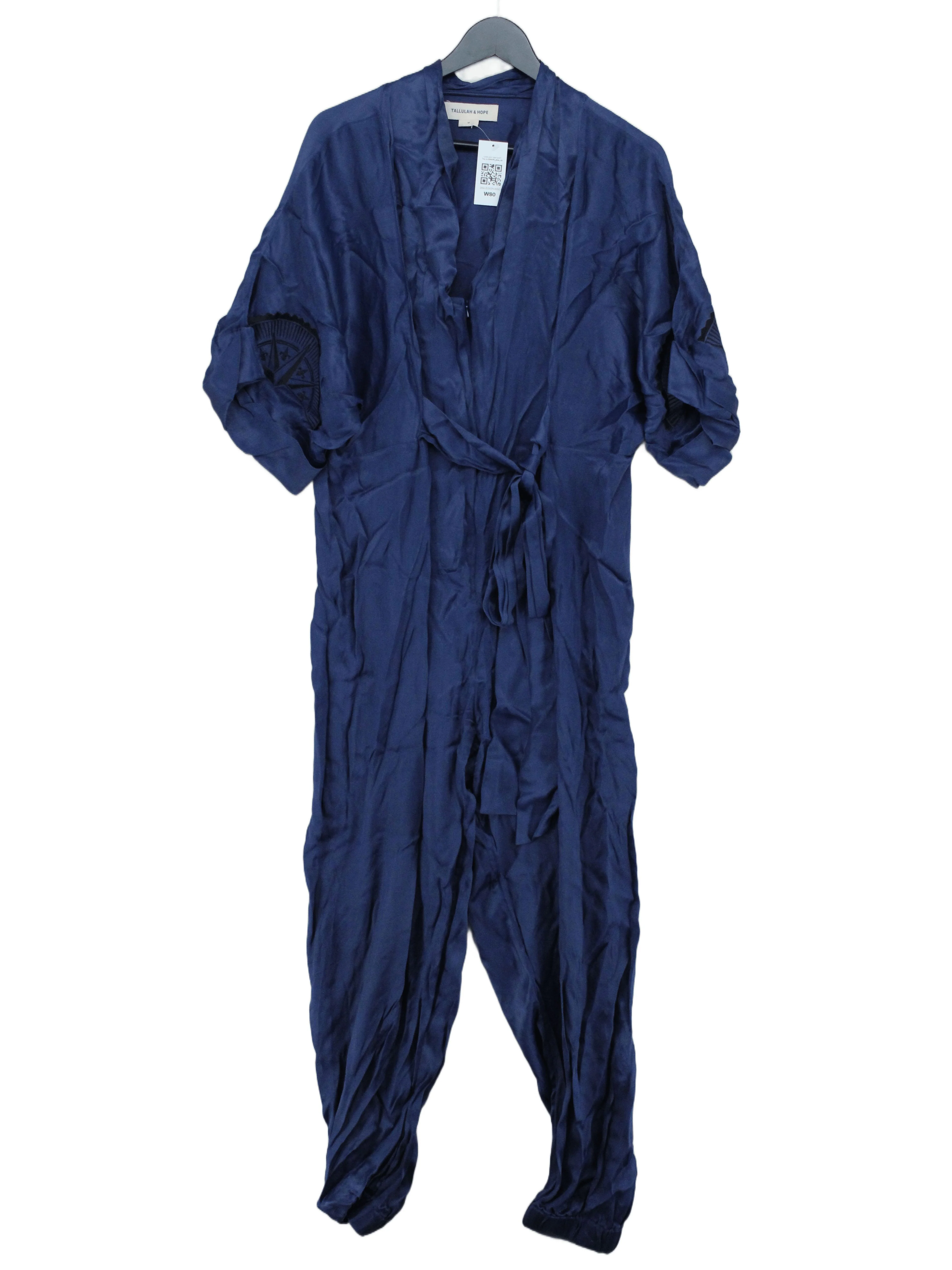 TALLULAH & HOPE Women's Jumpsuit M Blue 100% Viscose Tapered Jumpsuit