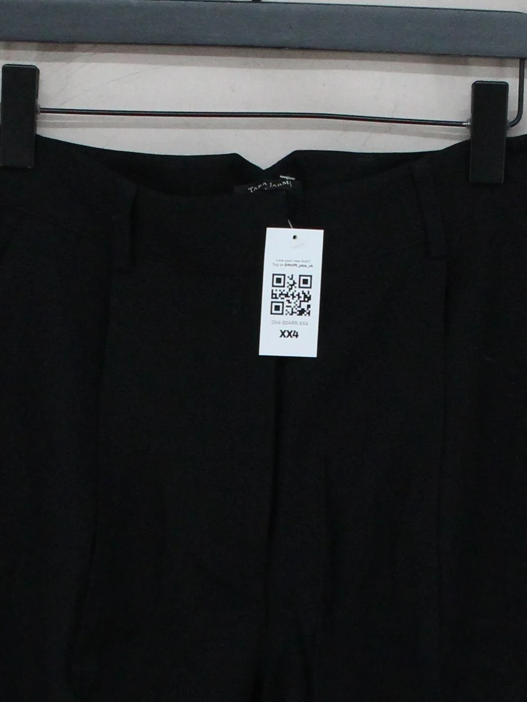 Tara Jarmon Women's Trousers UK 12 Black Viscose with Wool Tapered Cropped - Image 3
