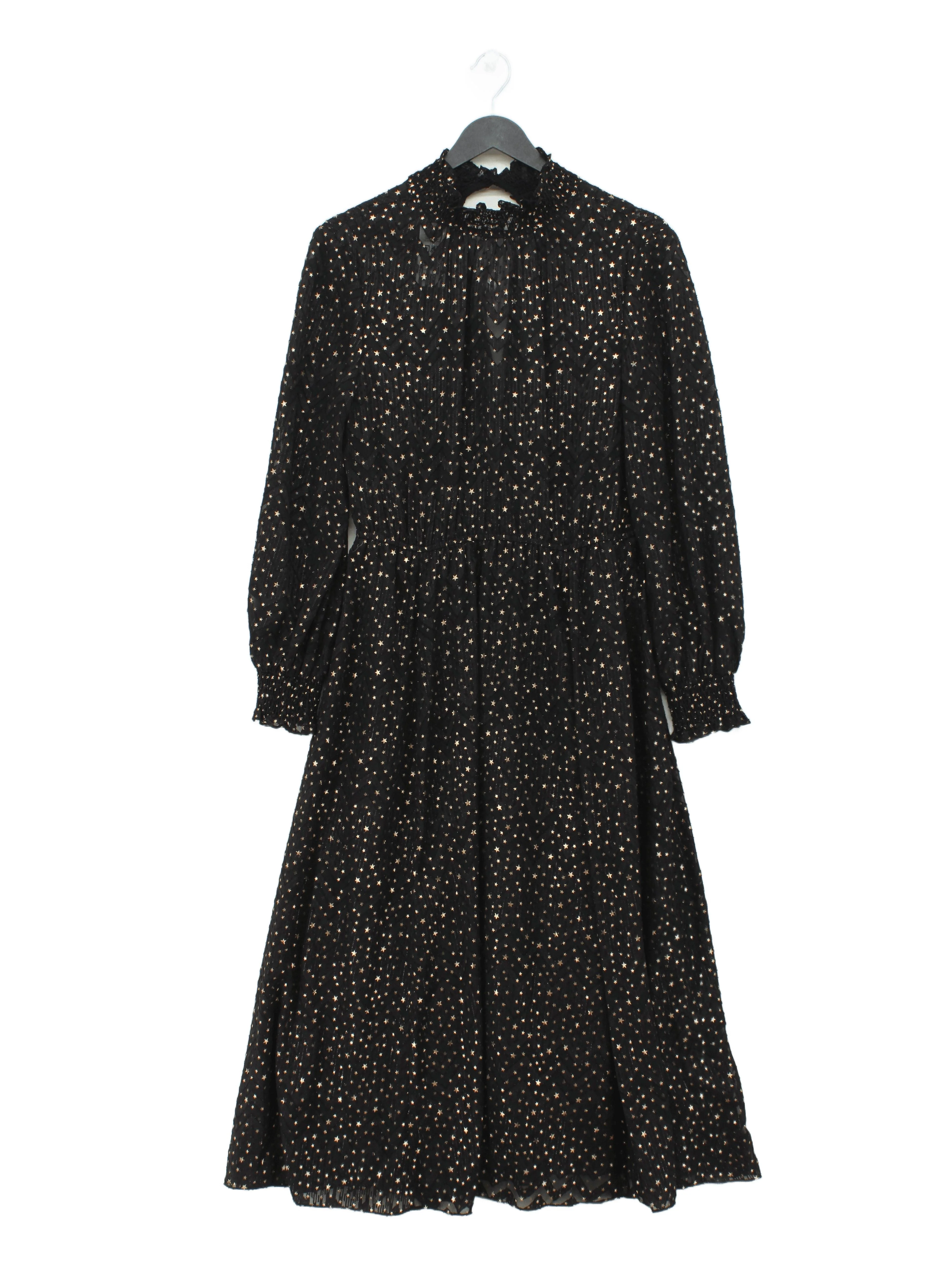 Ted Baker A-Line Midi Dress UK12 in Black