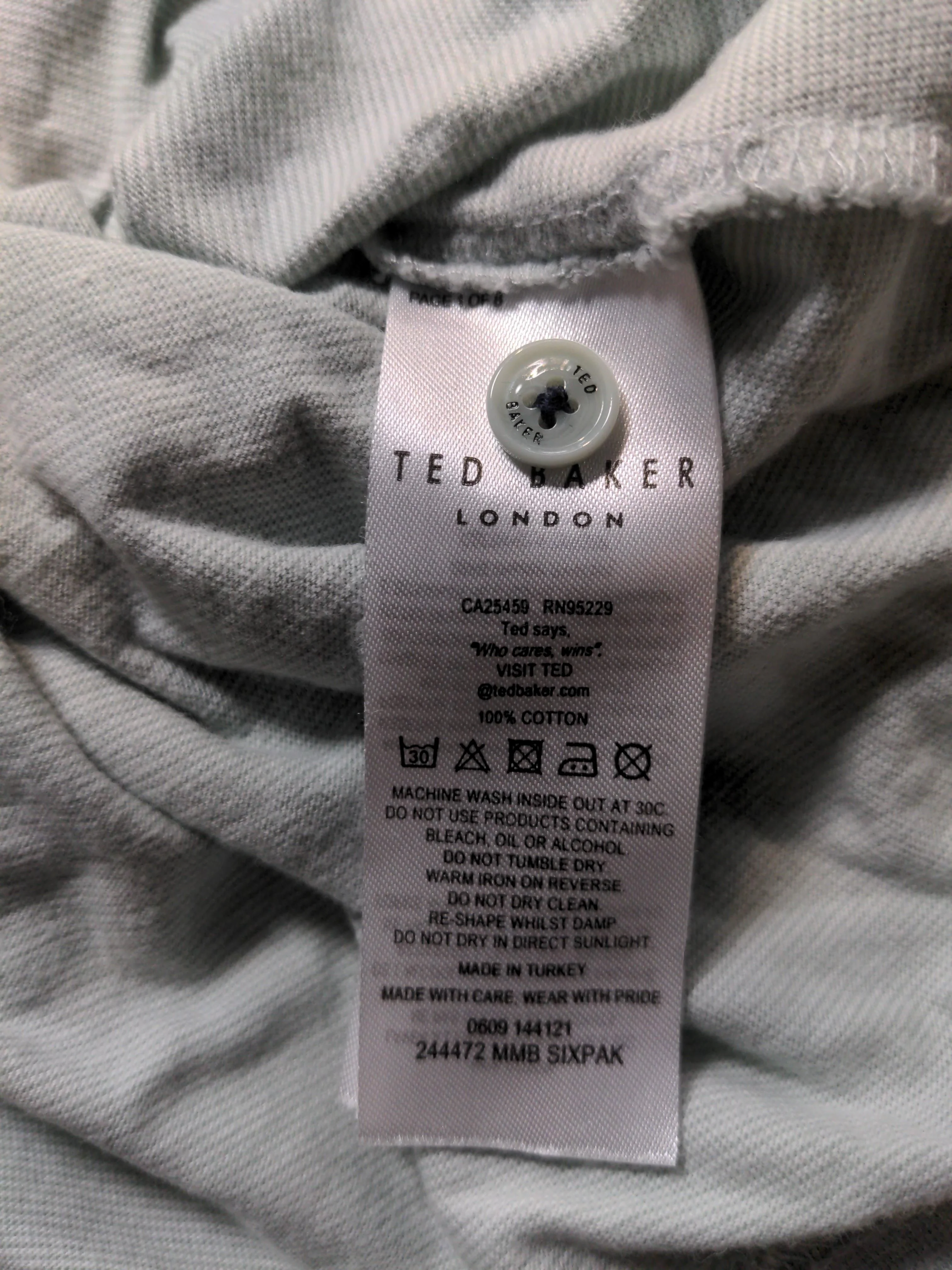 Ted Baker Men's Polo M Green 100% Cotton Basic - Image 6