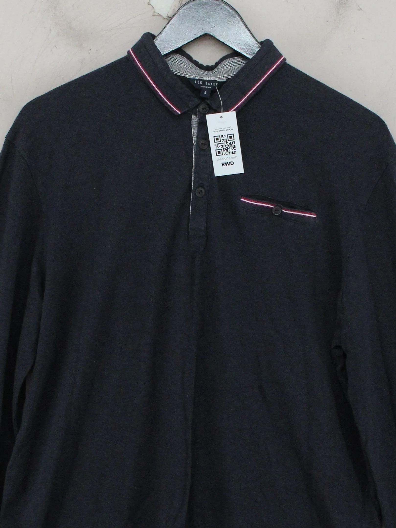 Ted Baker Men's Polo XL Blue Cotton with Viscose Basic - Image 3