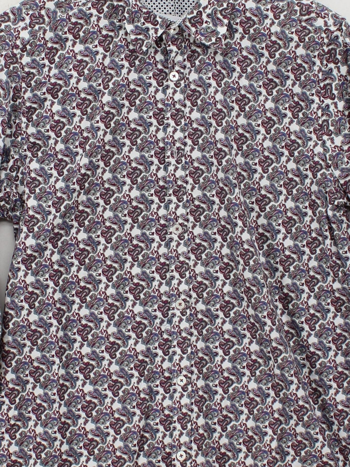 Ted Baker Men's Shirt L White Paisley 100% Cotton Basic - Image 3