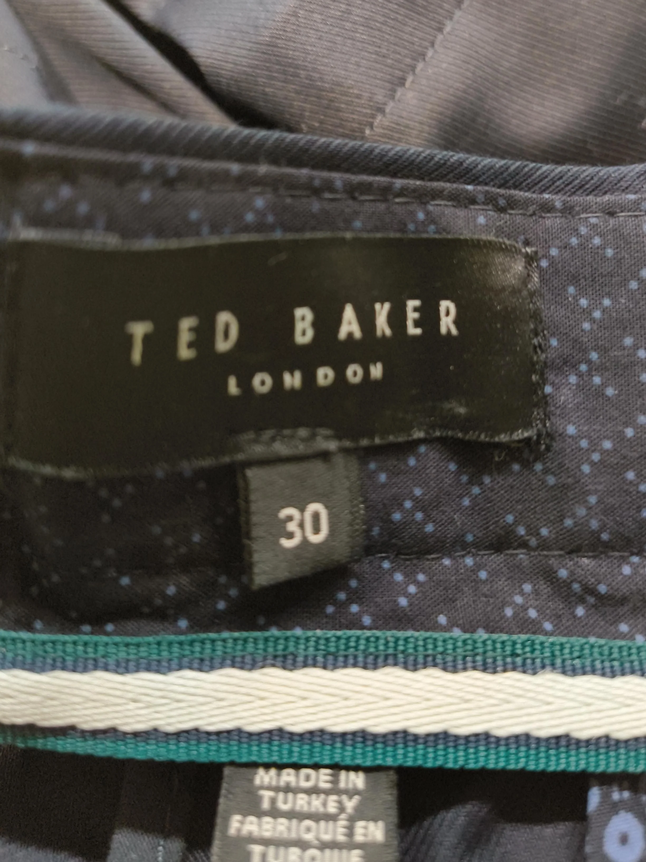 Ted Baker Men's Trousers W 30 in Blue Cotton with Elastane Tapered Chino - Image 5