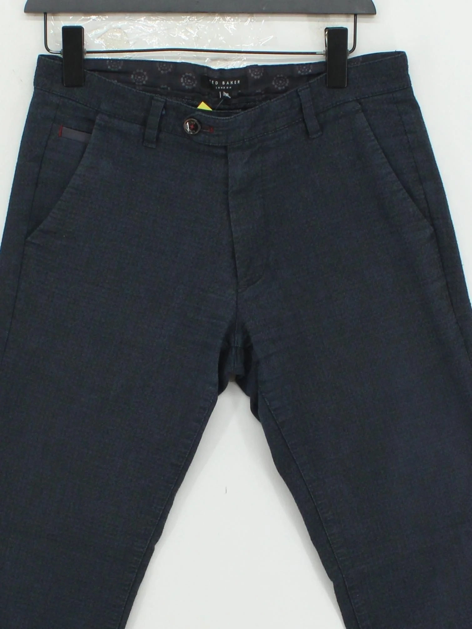 Ted Baker Men's Trousers W 30 in Blue Cotton with Viscose, Elastane Chino - Image 3