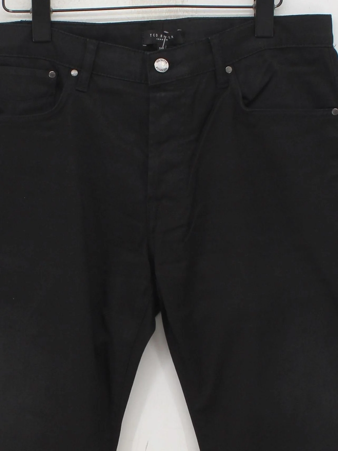 Ted Baker Men's Trousers W 34 in Black Cotton with Polyester, Elastane Chino - Image 3