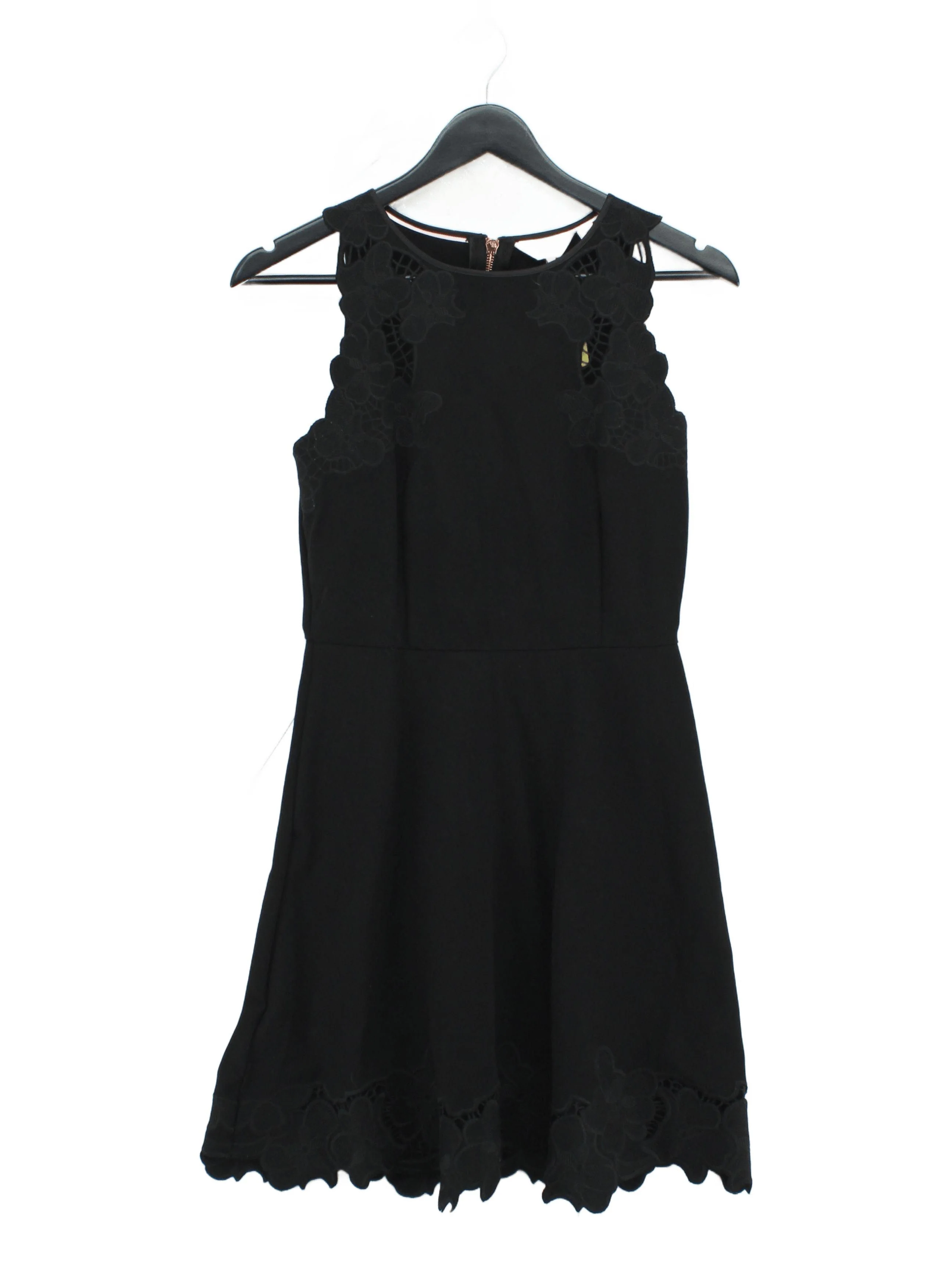Ted Baker Skater Mini Dress UK10 in Black