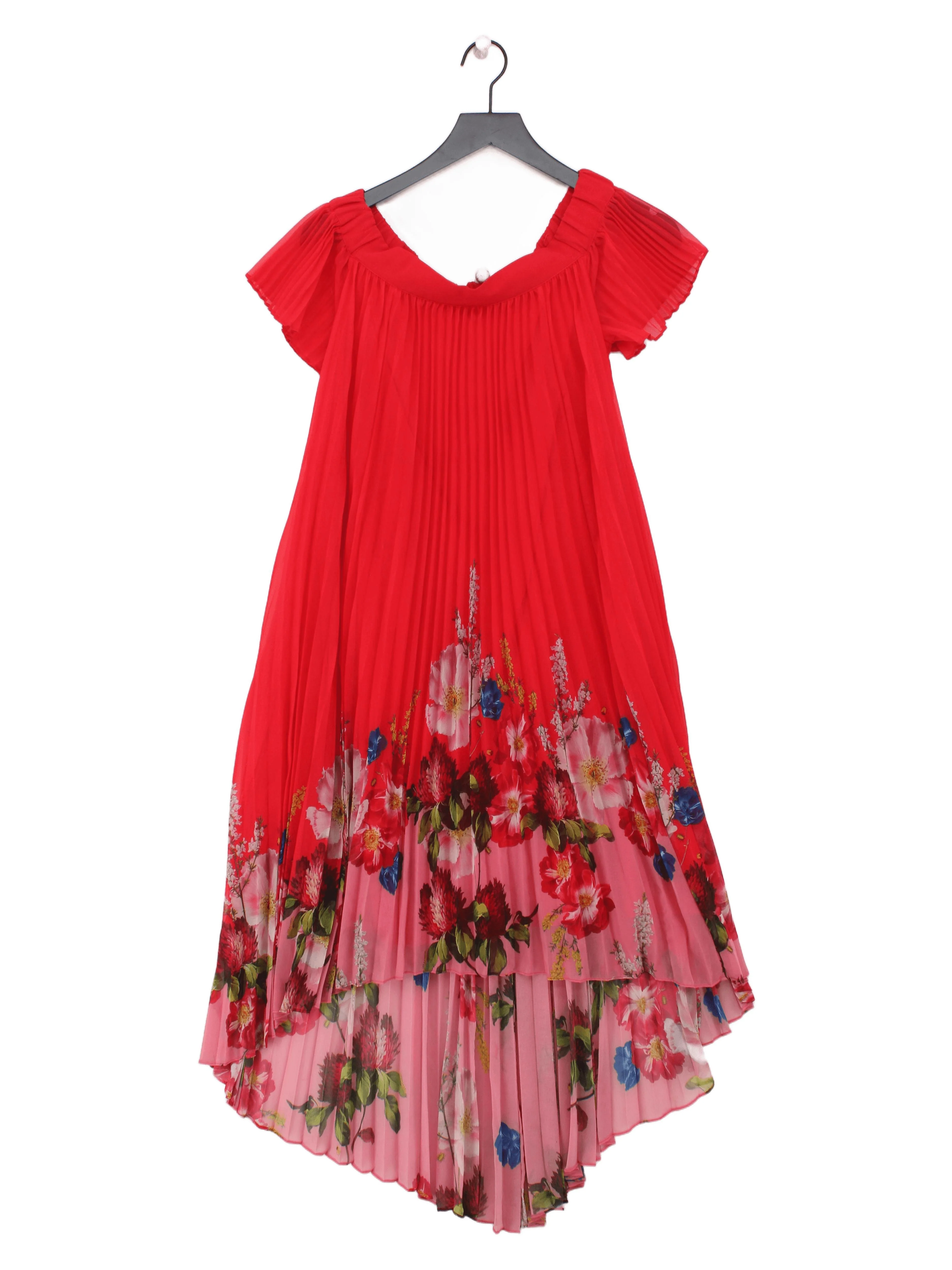 Ted Baker Skater Mini Dress UK10 in Red