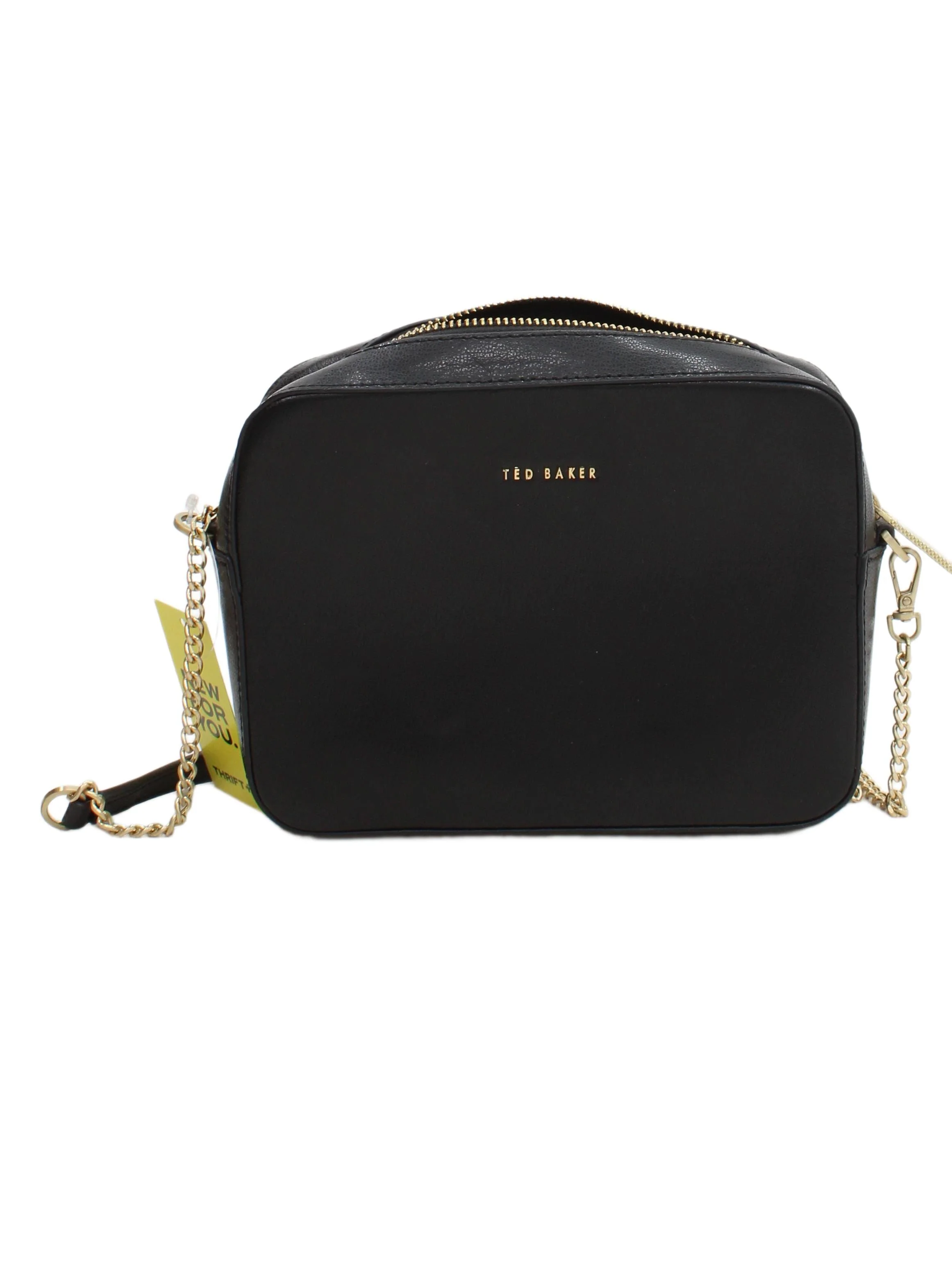 Ted Baker Women's Bag Black Leather with Cotton Crossbody