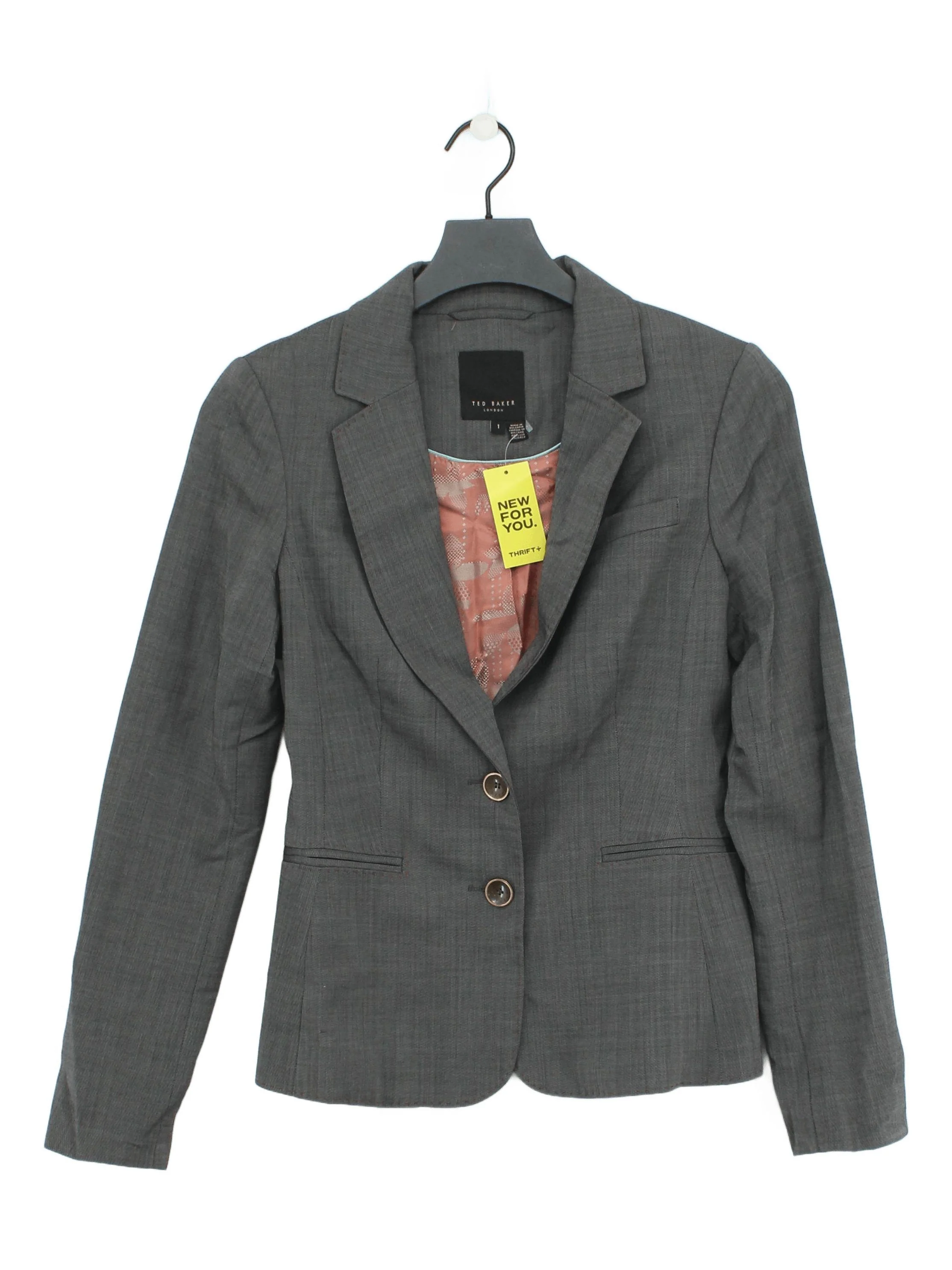 Ted Baker Women's Blazer UK 8 Grey Wool