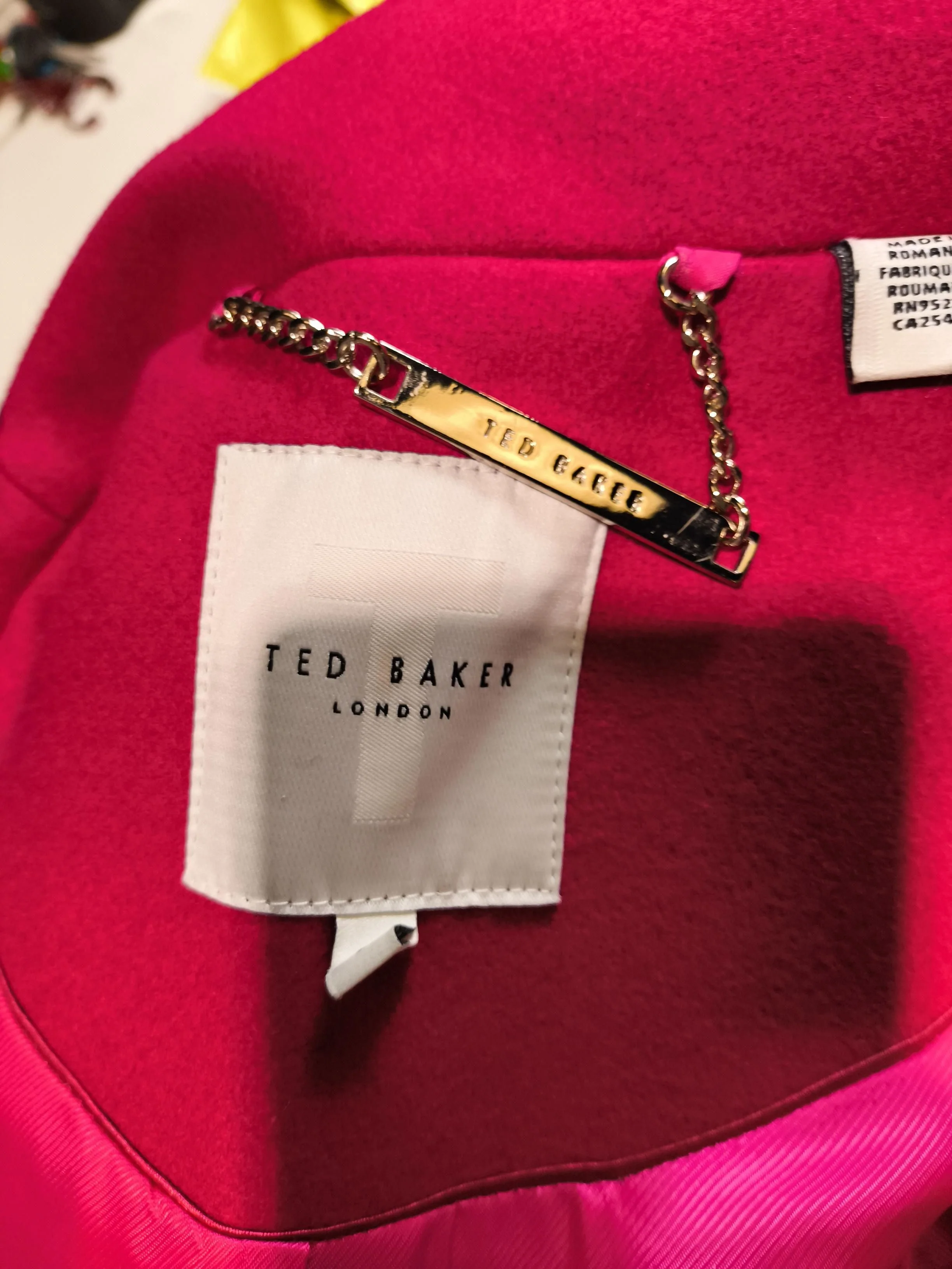 Ted Baker Women's Coat UK 16 Red Wool with Polyamide, Cashmere Overcoat - Image 5