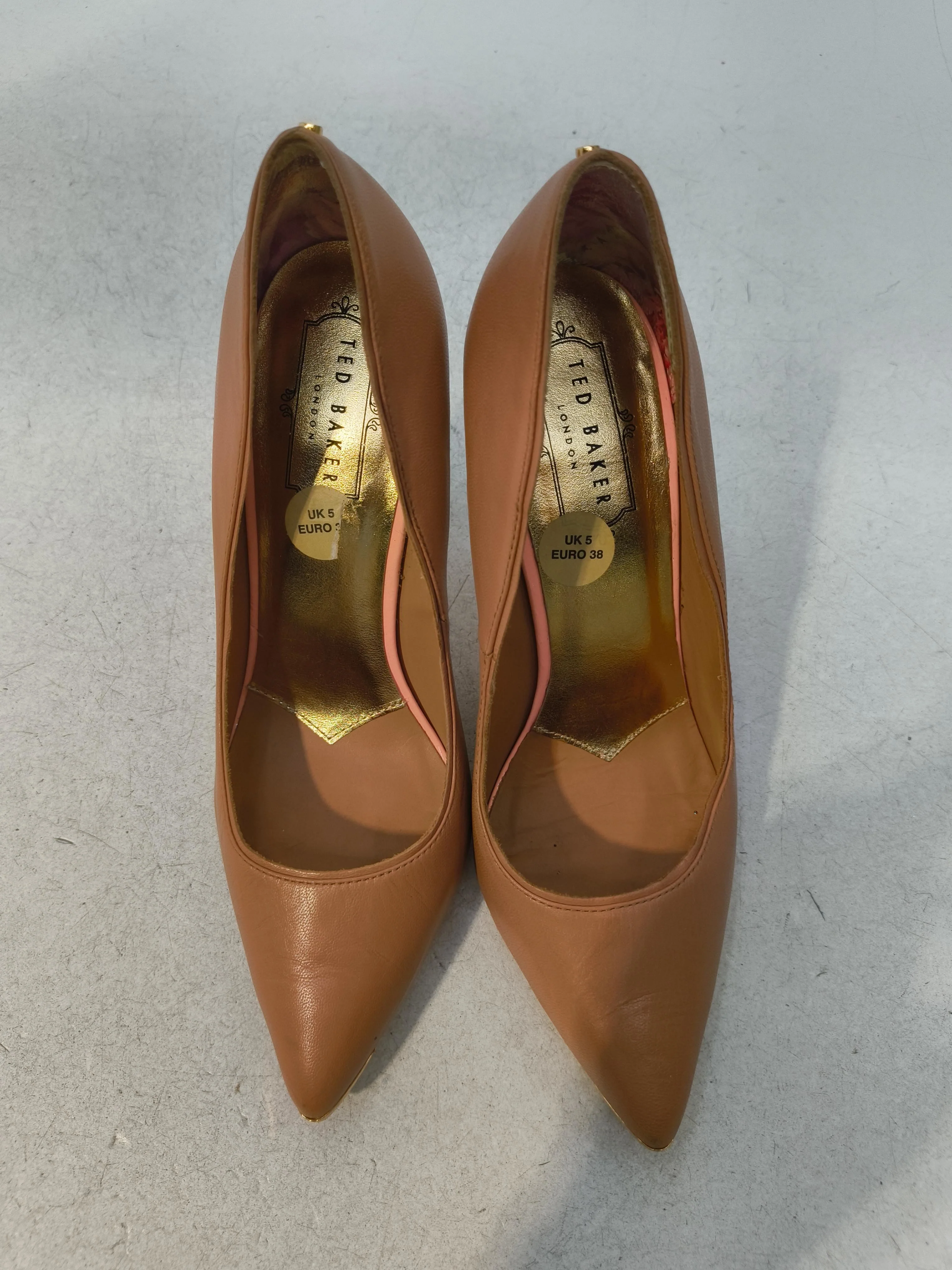 Ted Baker Women's Heels UK 5 Tan 100% Leather Court - Image 6