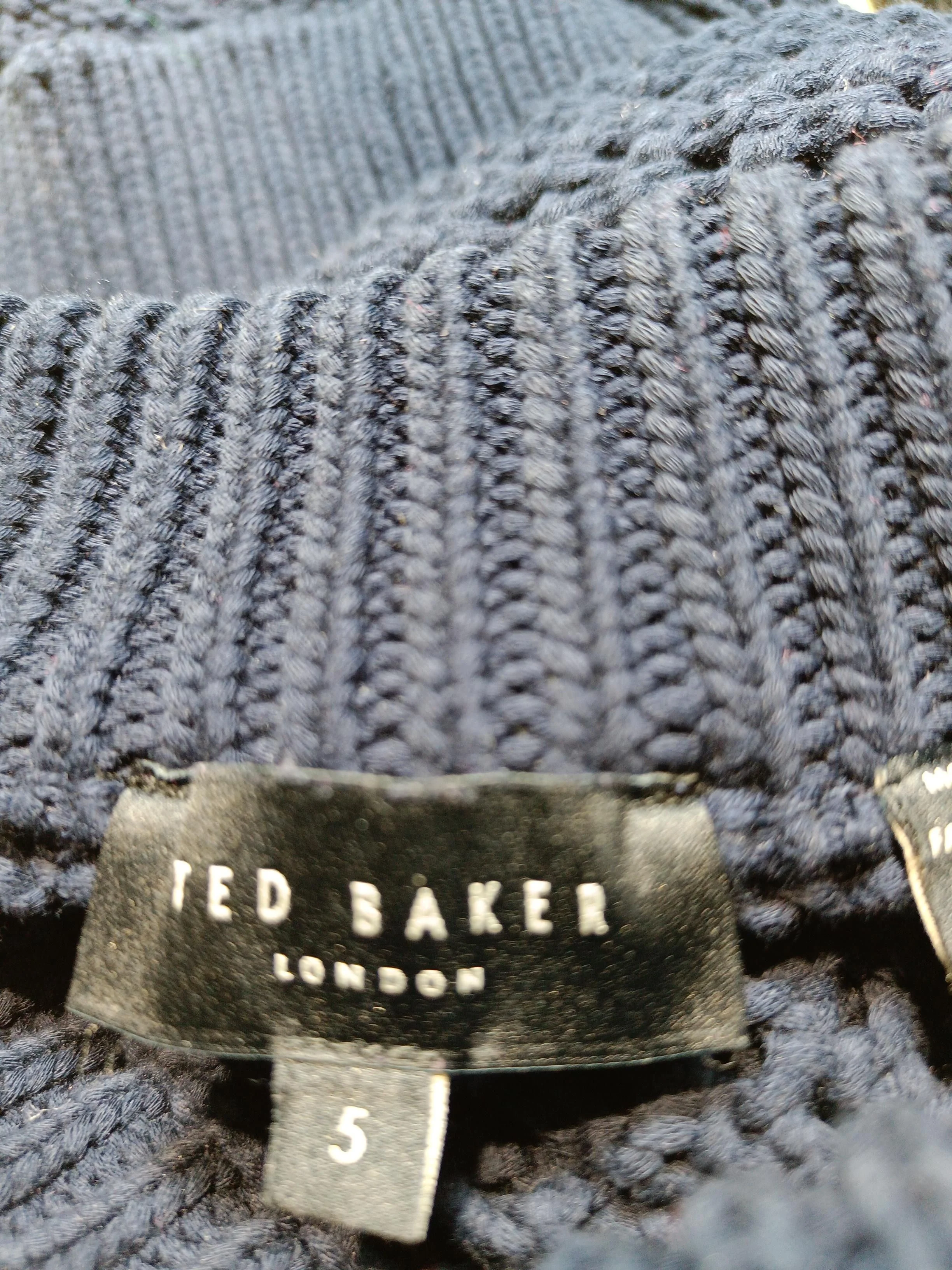Ted Baker Women's Jumper UK 16 Blue Cotton with Polyamide Round Neck Pullover - Image 6