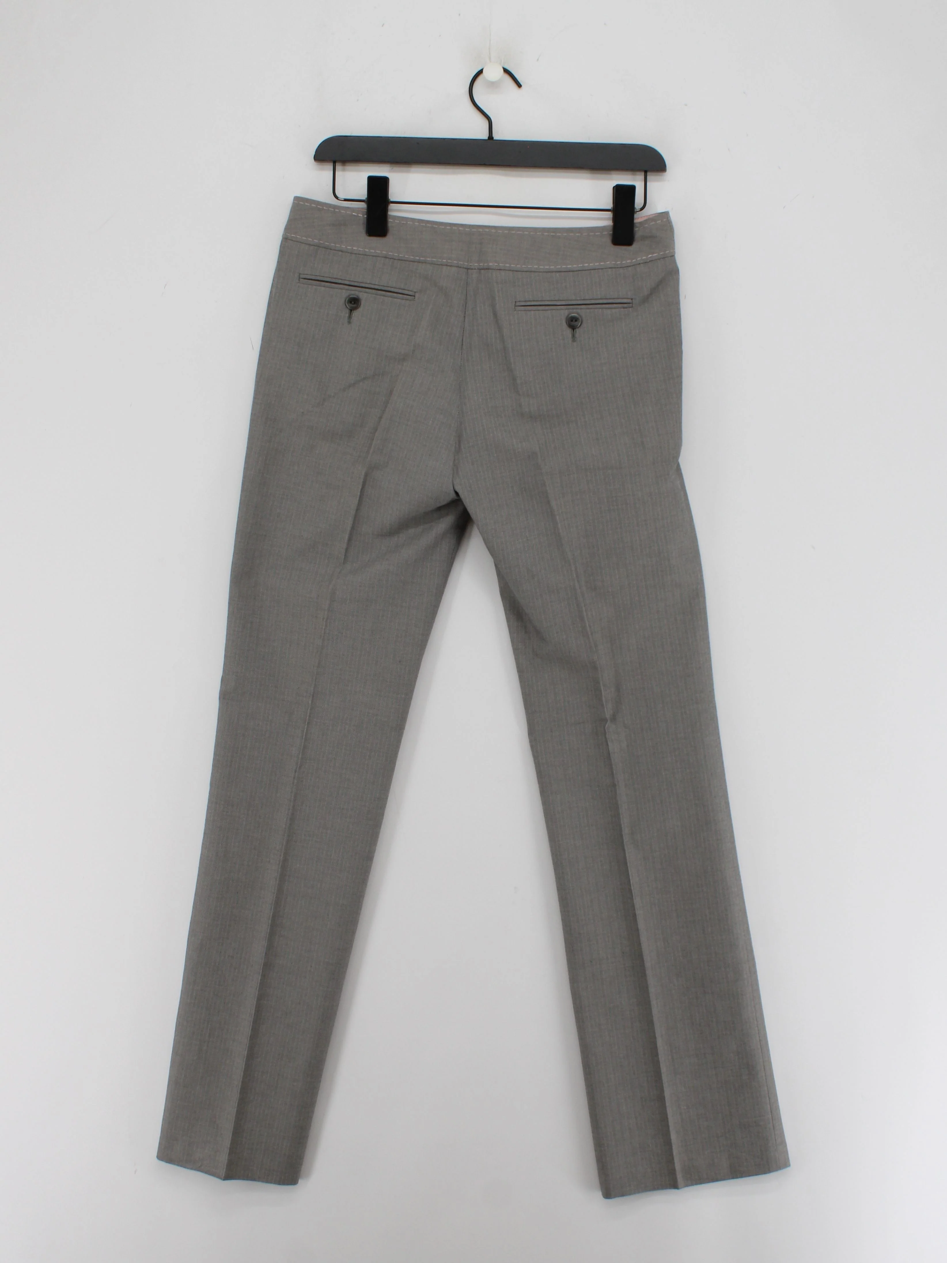 Ted Baker Women's Suit Trousers UK 10 Grey 100% Cotton Dress Pants - Image 2