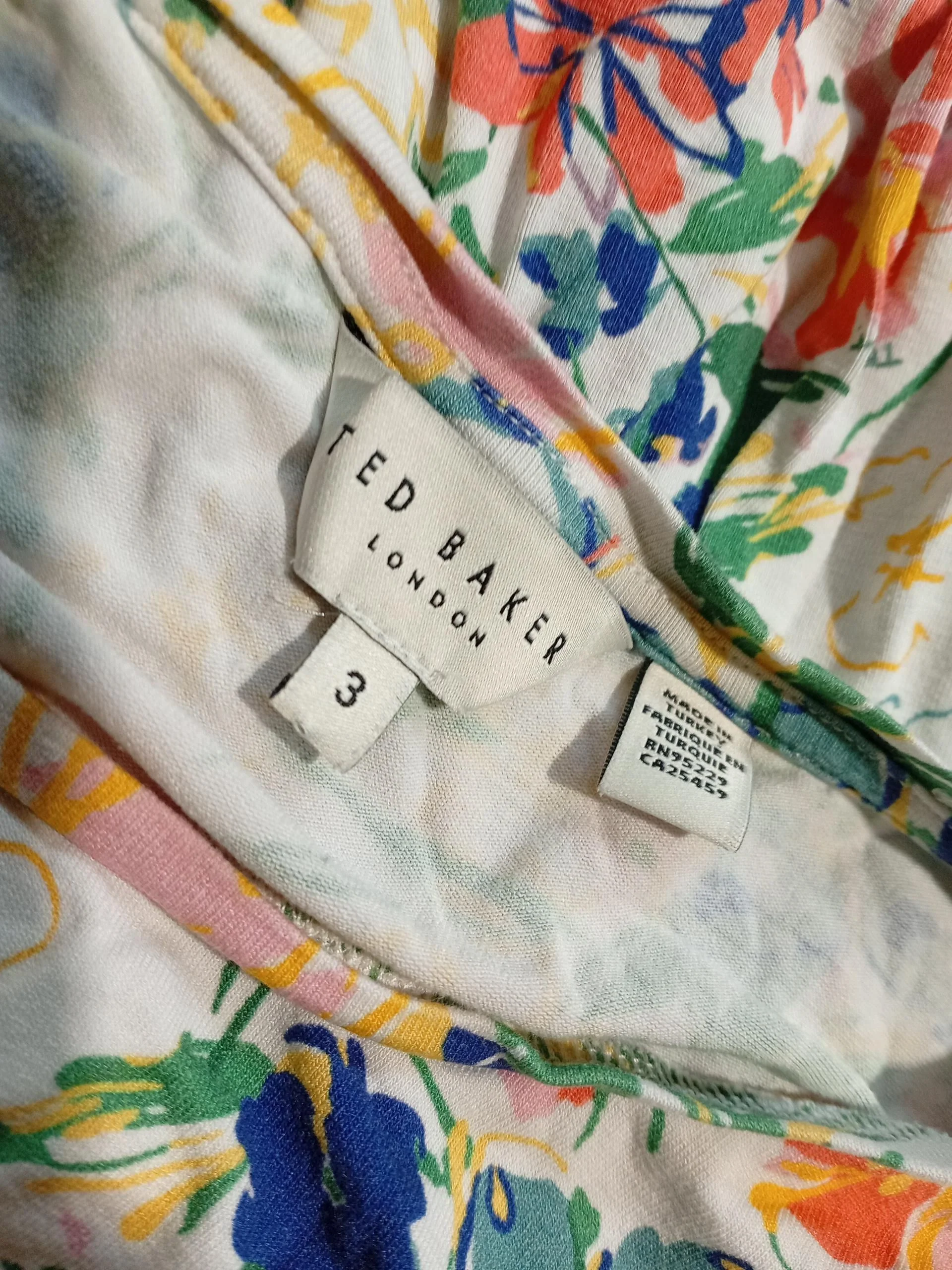 Ted Baker Women's T-Shirt UK 12 Multi Viscose with Elastane Basic - Image 5