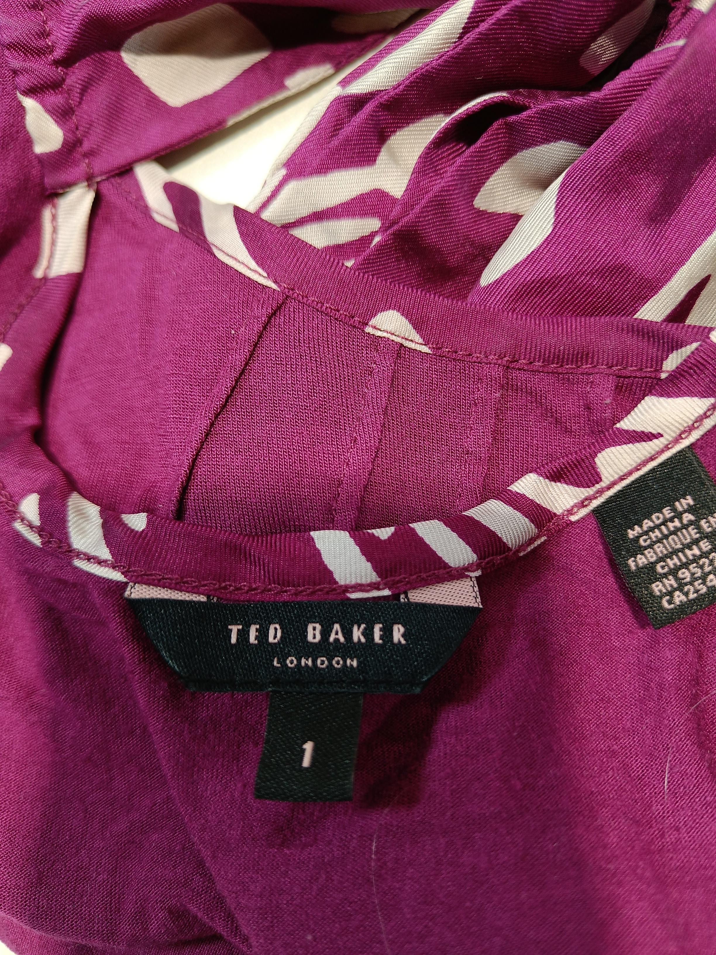 Ted Baker Women's Top S Purple Viscose with Silk Basic - Image 5