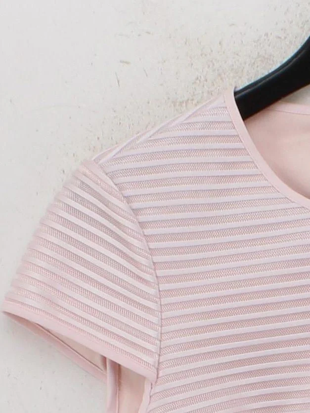 Ted Baker Women's Top UK 8 Pink Polyester with Elastane Cropped - Image 4