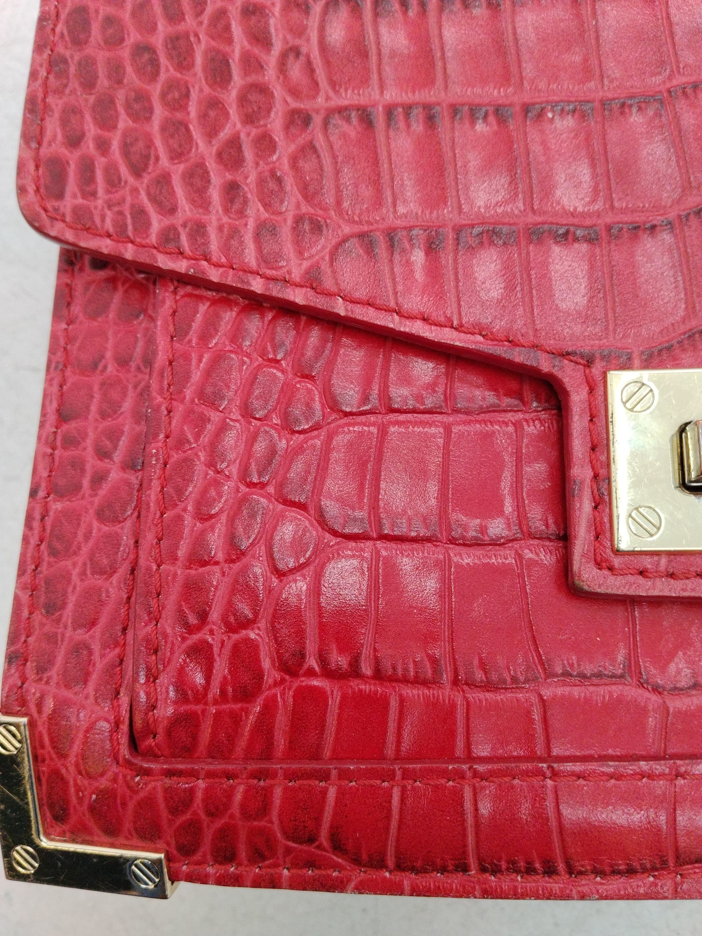 The Kooples Women's Bag Red Animal Print 100% Leather Crossbody - Image 3