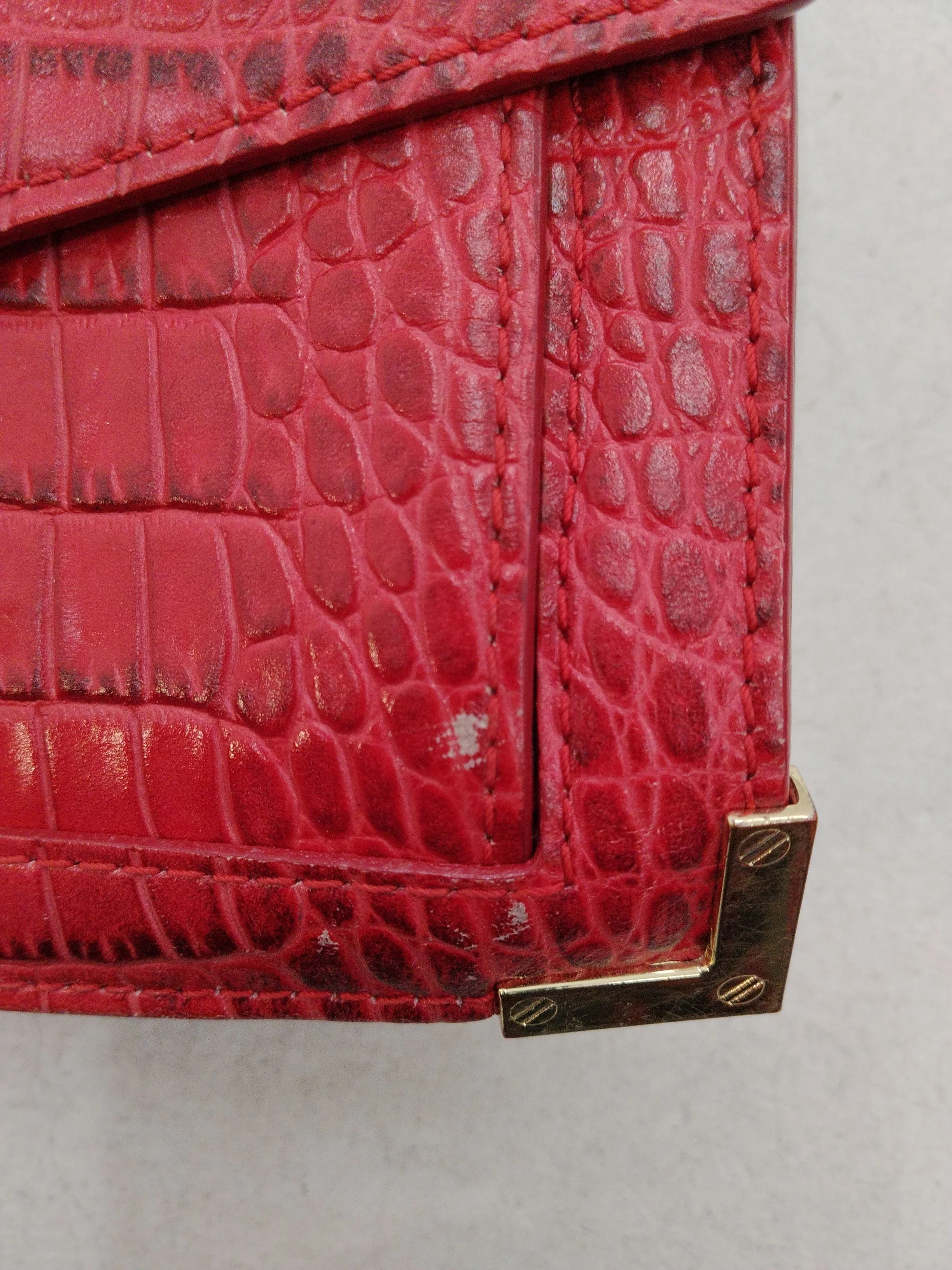 The Kooples Women's Bag Red Animal Print 100% Leather Crossbody - Image 5
