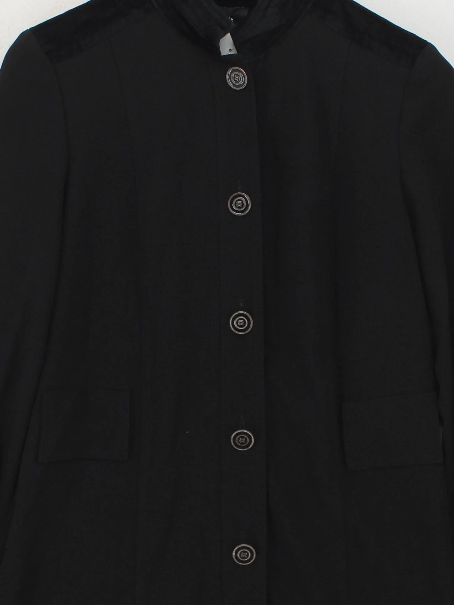 The Kooples Women's Coat S Black Polyester with Cotton, Elastane Overcoat - Image 3