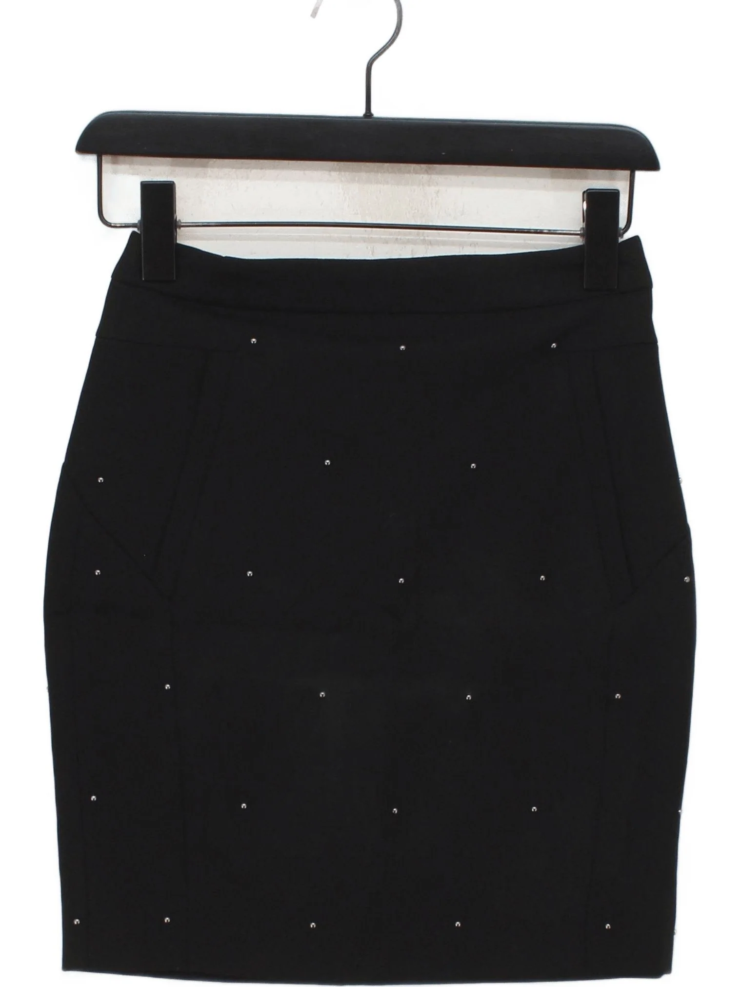 The Kooples Women's Mini Skirt UK 6 Black Wool with Elastane Short Mini