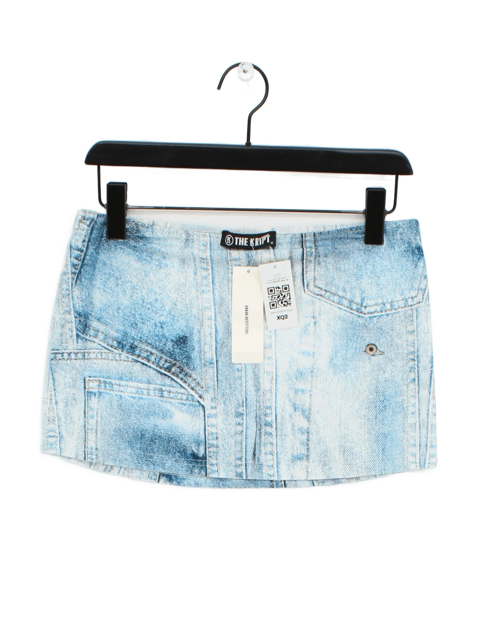The Kript Women's Mini Skirt M Blue Graphic 100% Other Short Mini