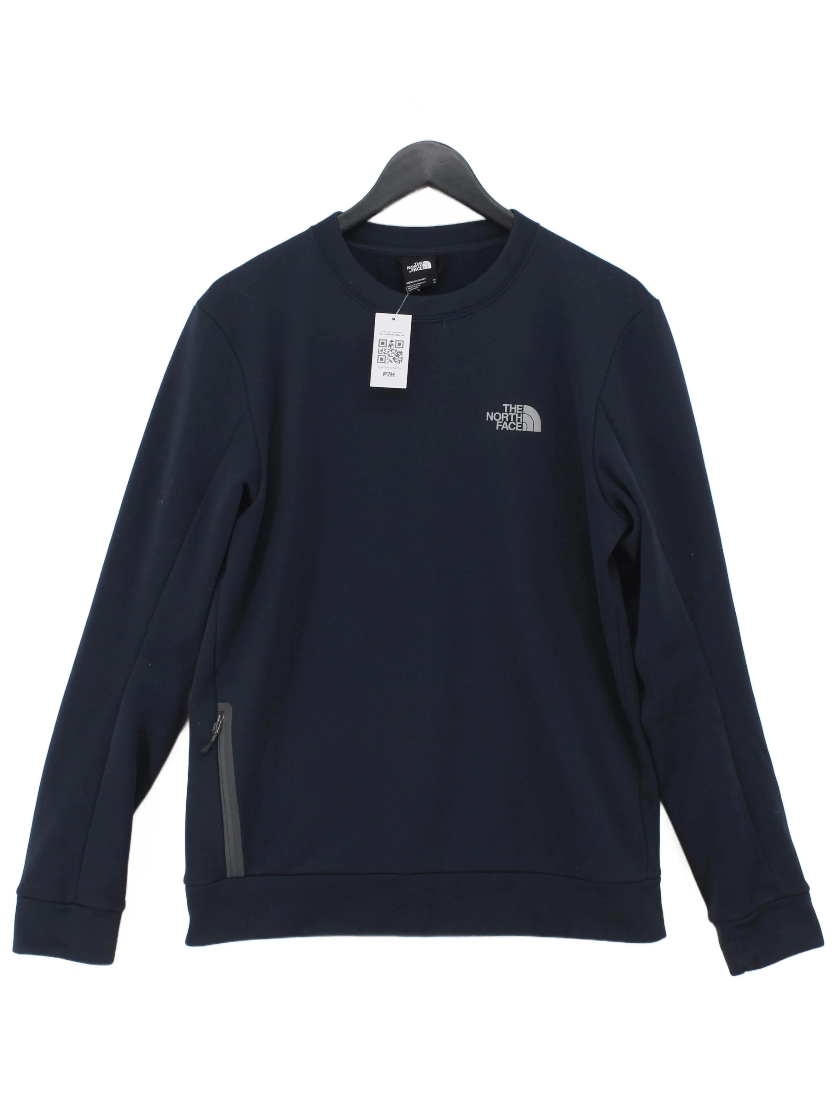 The North Face Men's Hoodie M Blue 100% Polyester Pullover