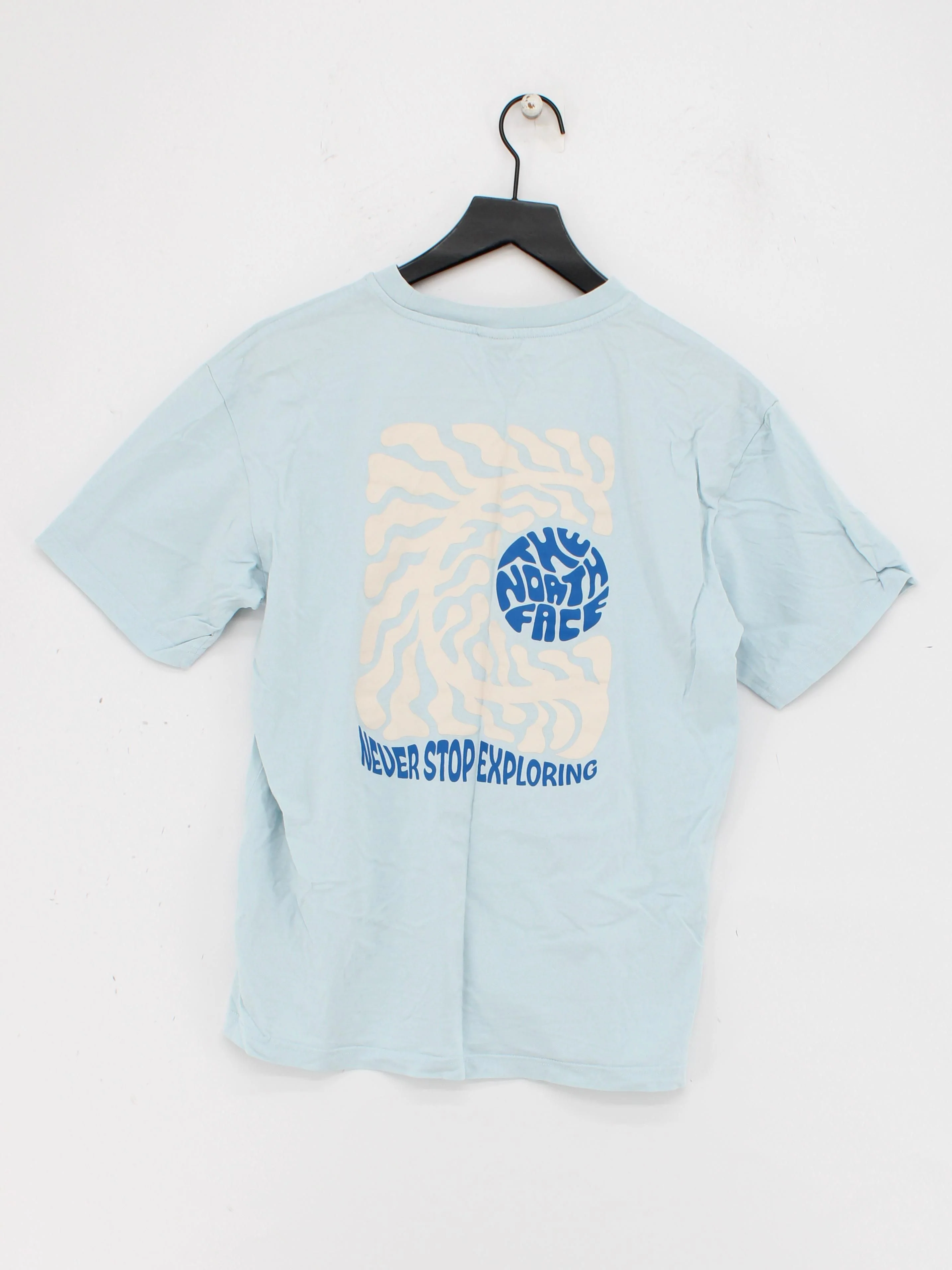 The North Face Men's T-Shirt S Blue Graphic 100% Cotton Basic - Image 2