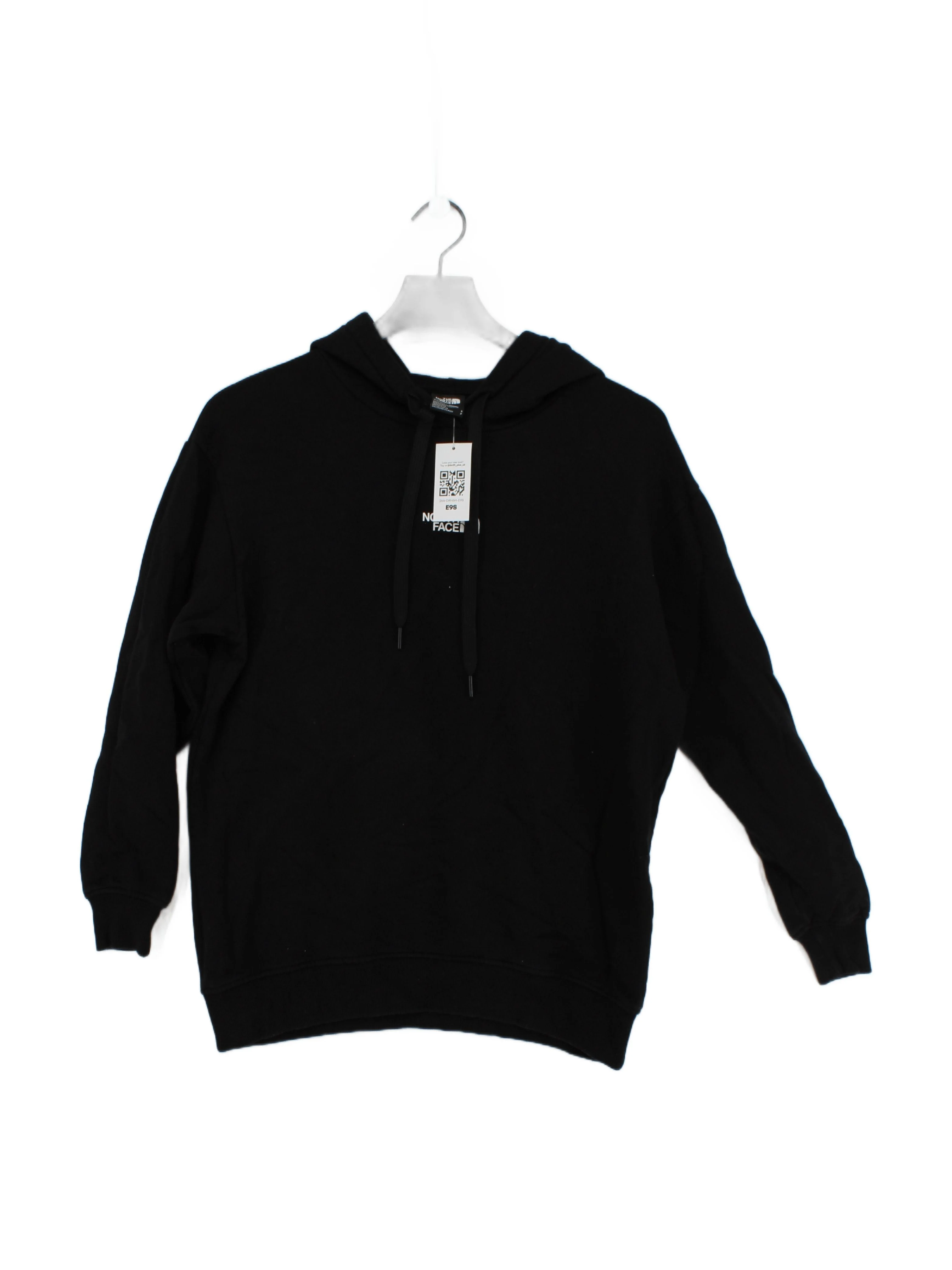 The North Face Women's Hoodie S Black Graphic 100% Cotton Pullover