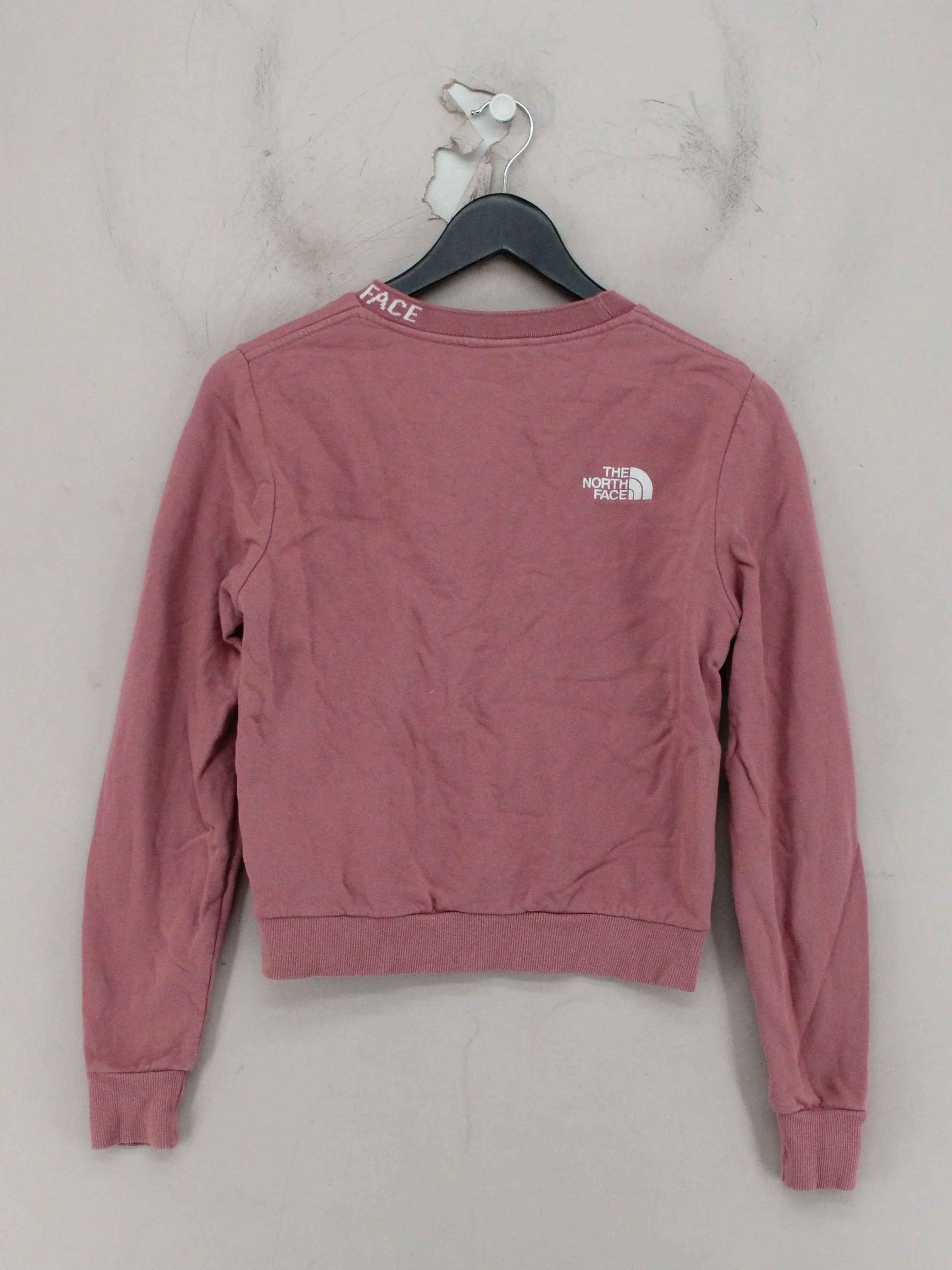 The North Face Women's Hoodie S Pink 100% Cotton Pullover - Image 2