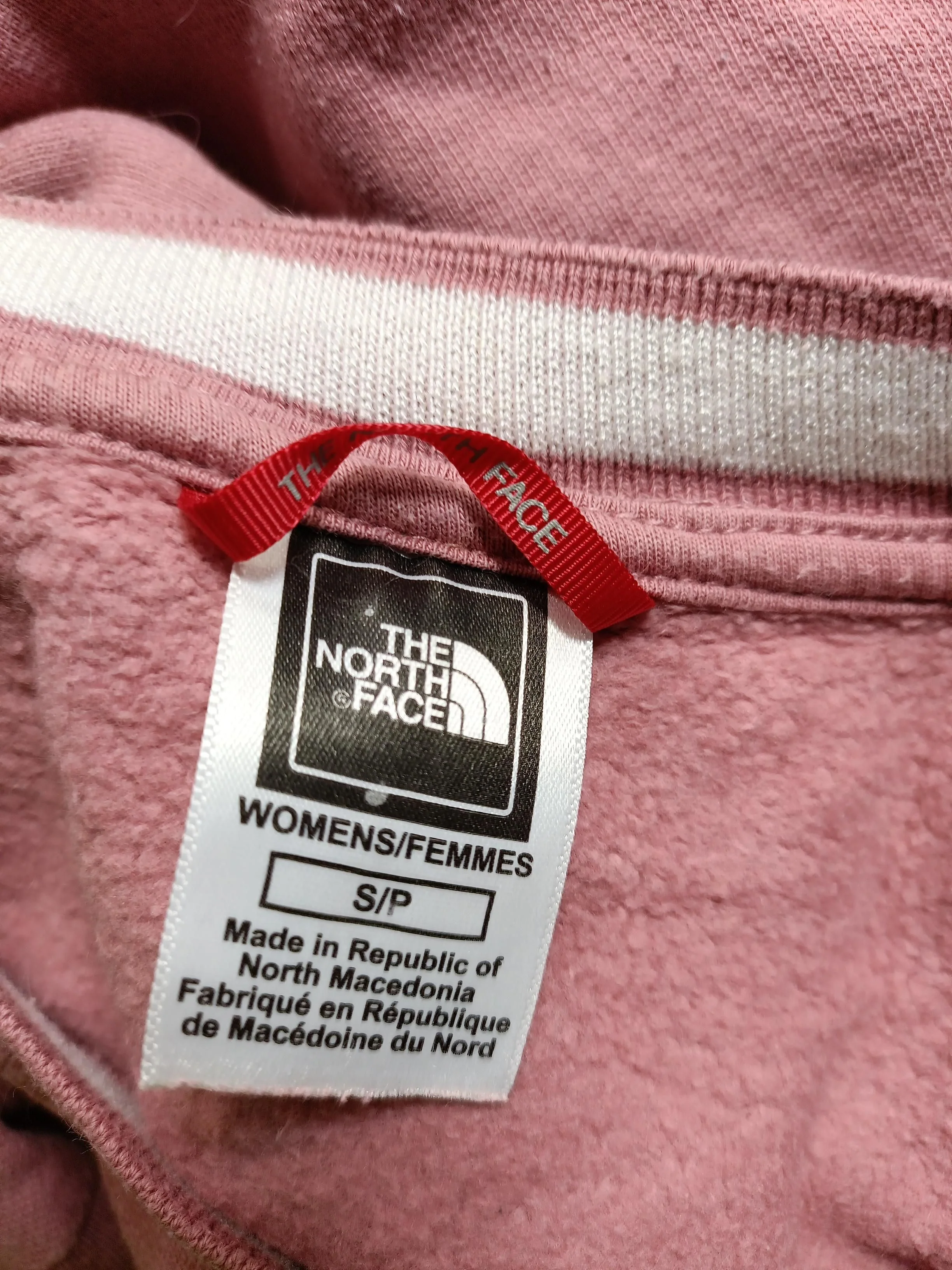 The North Face Women's Hoodie S Pink 100% Cotton Pullover - Image 6